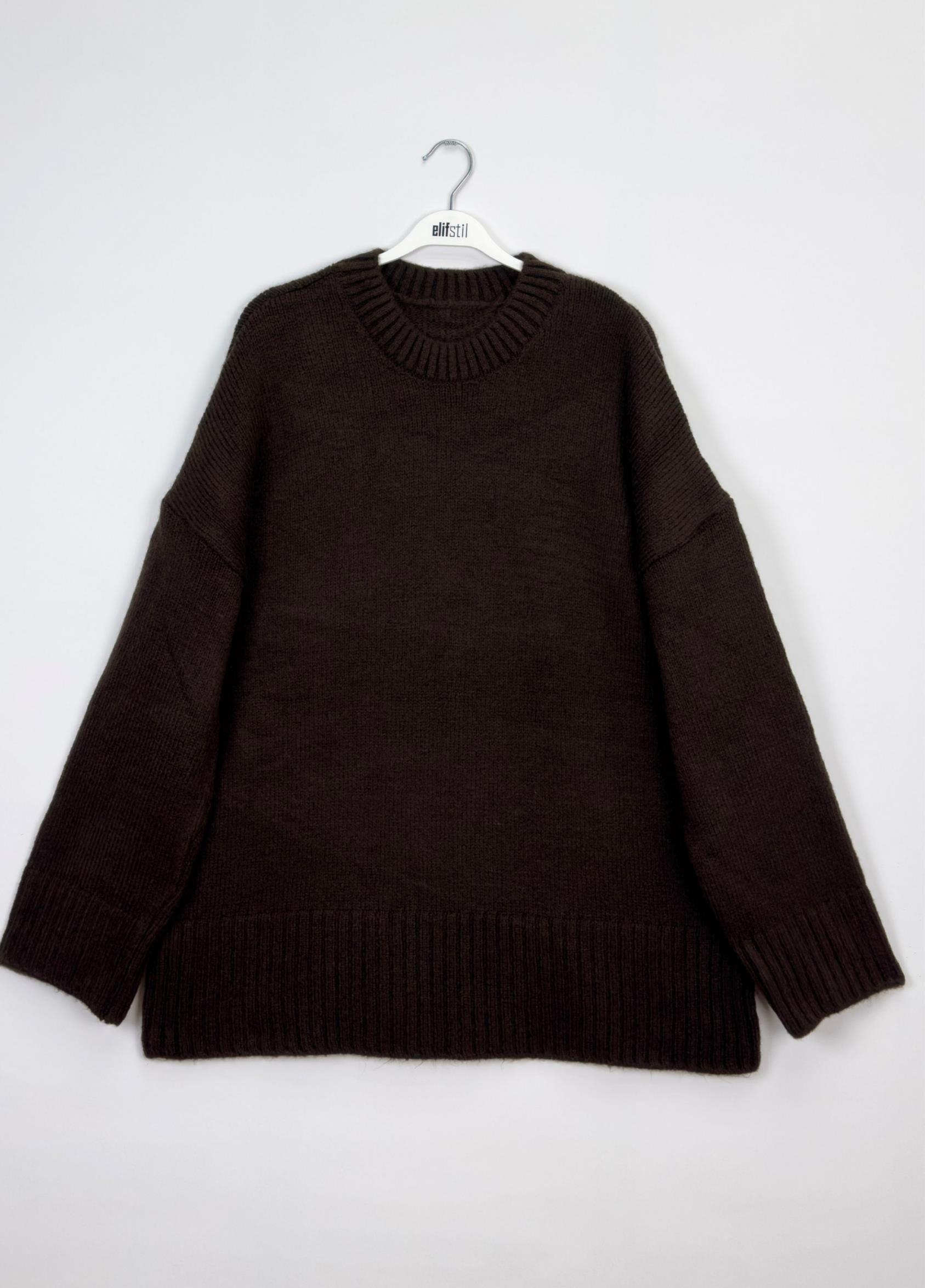 Oversize Kazak Acı Kahve  