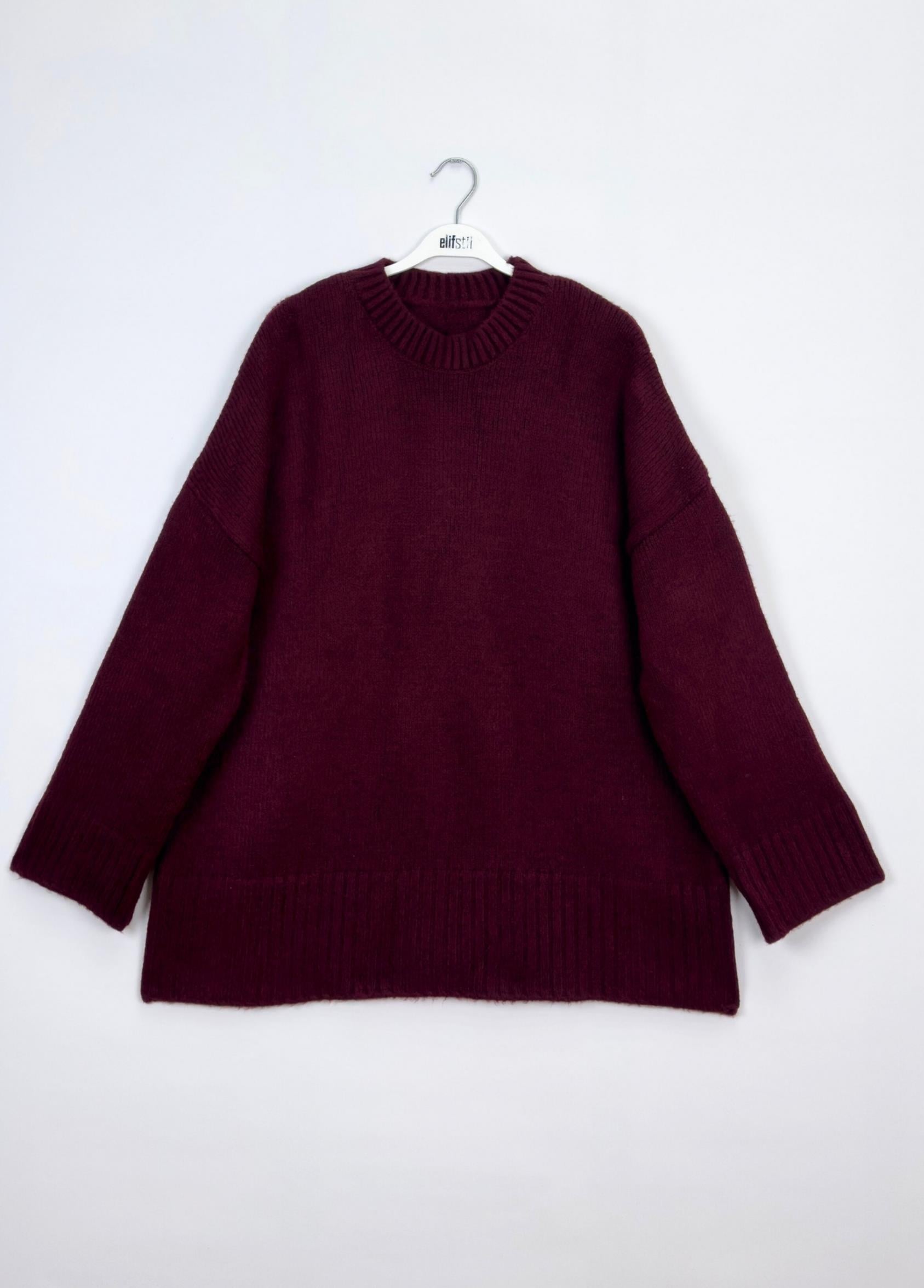 Oversize Kazak Bordo