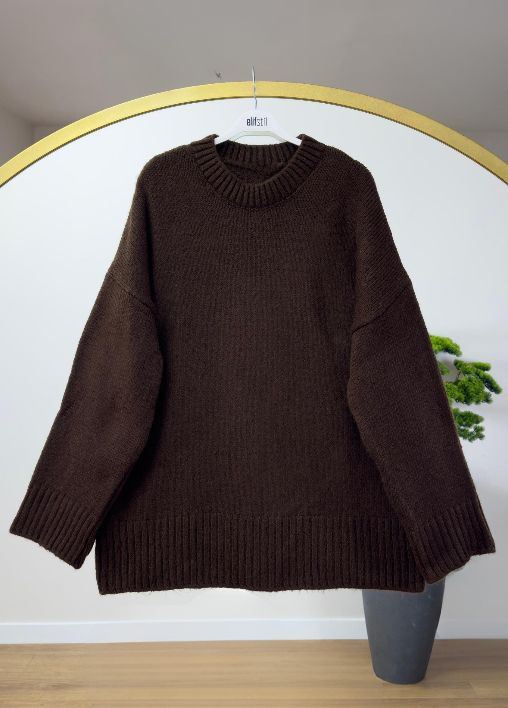 Oversize Kazak Kahve 