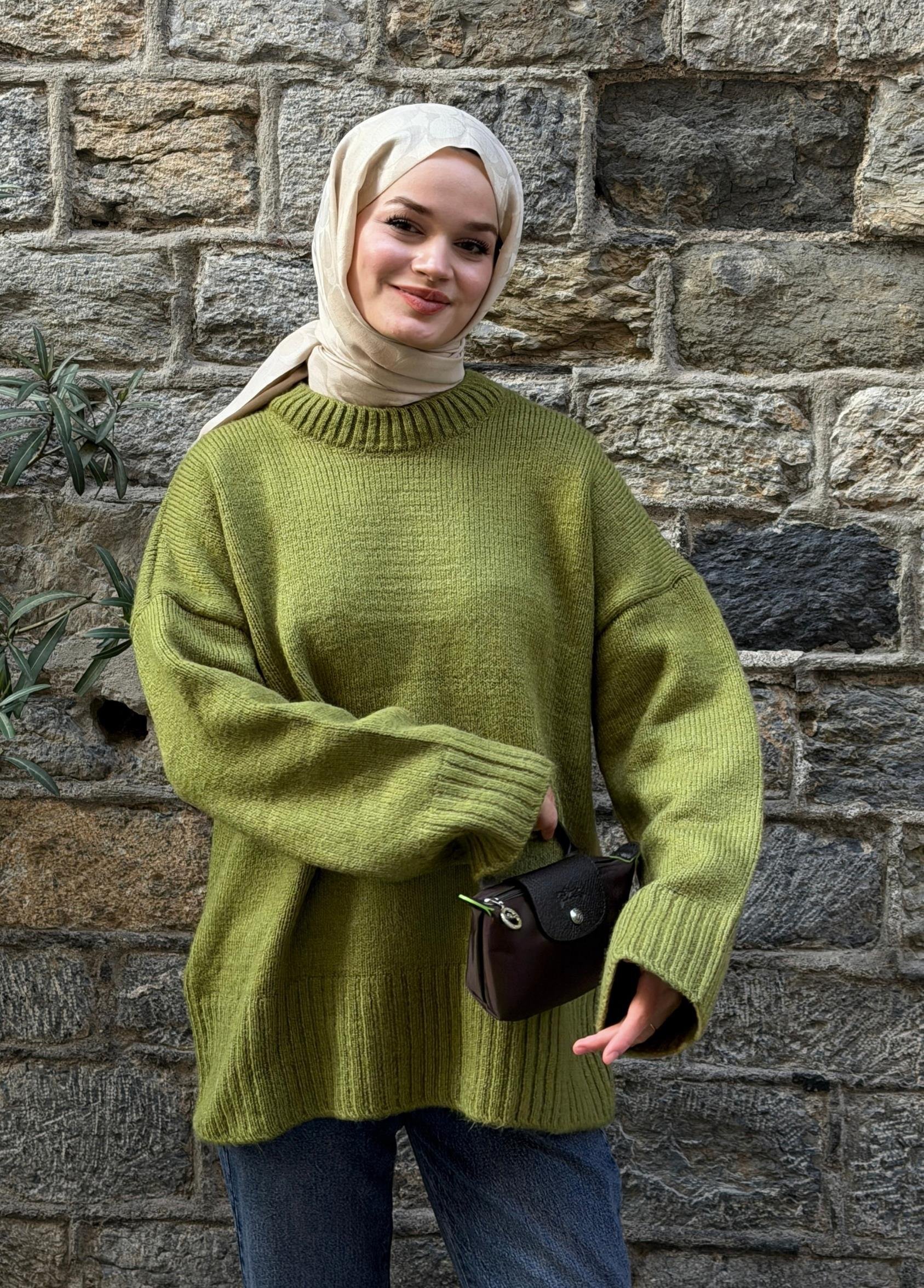 Oversize Kazak Yeşil  
