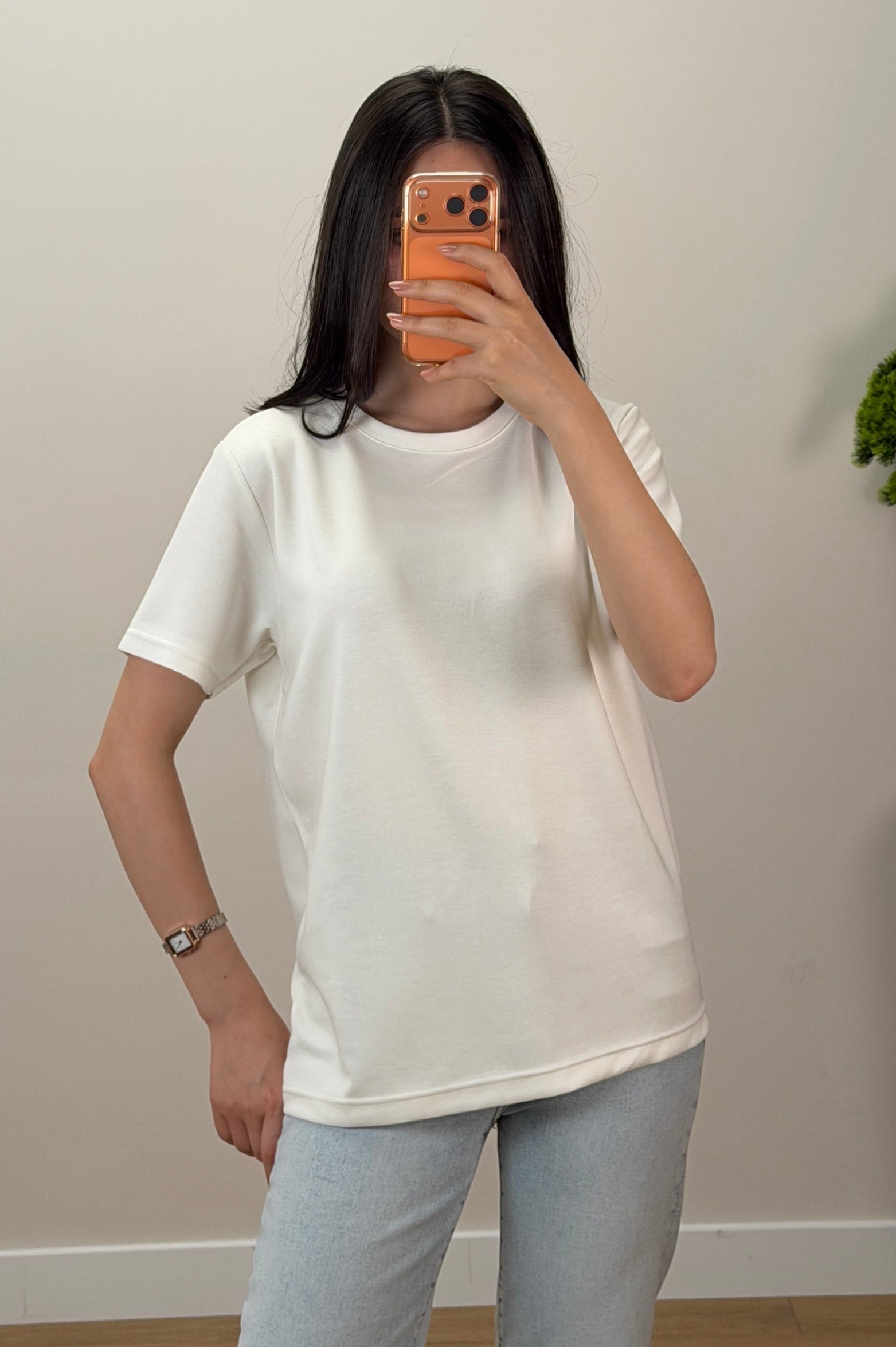 Oys Basıc Tshirt Ekru 