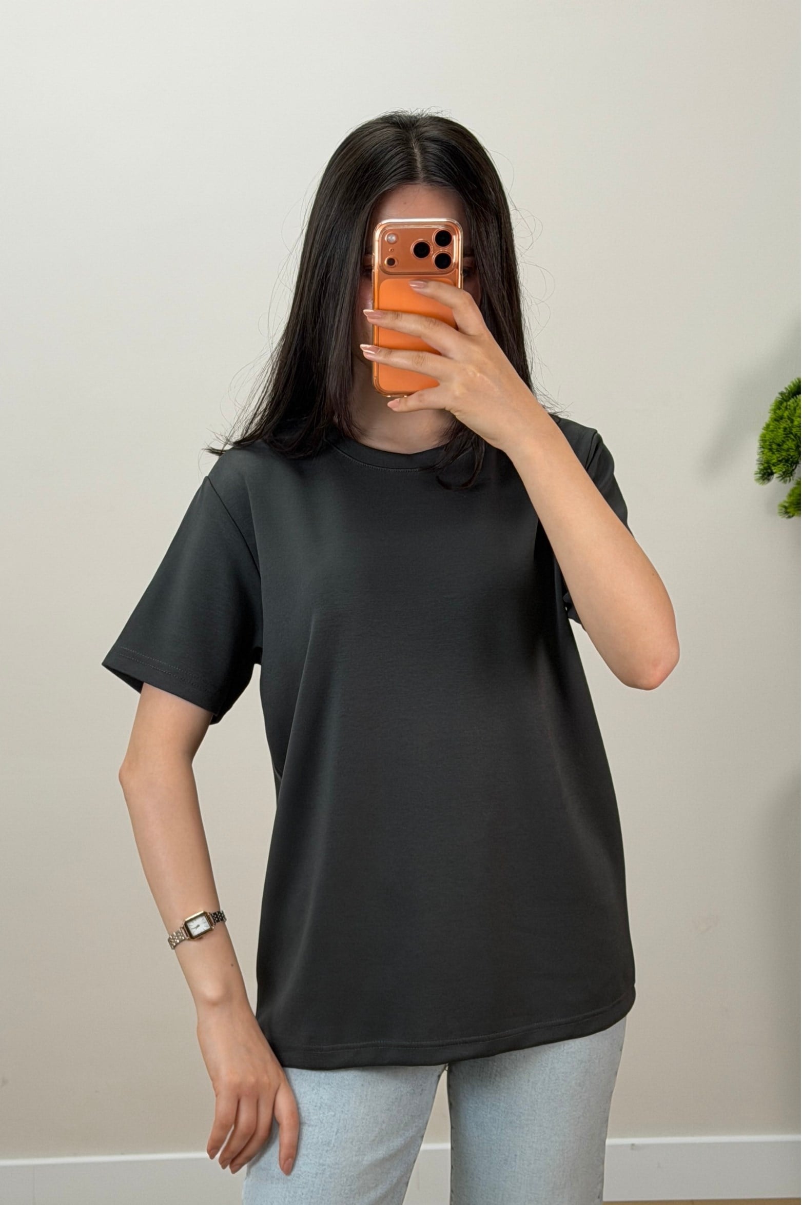 Oys Basıc Tshirt Füme 