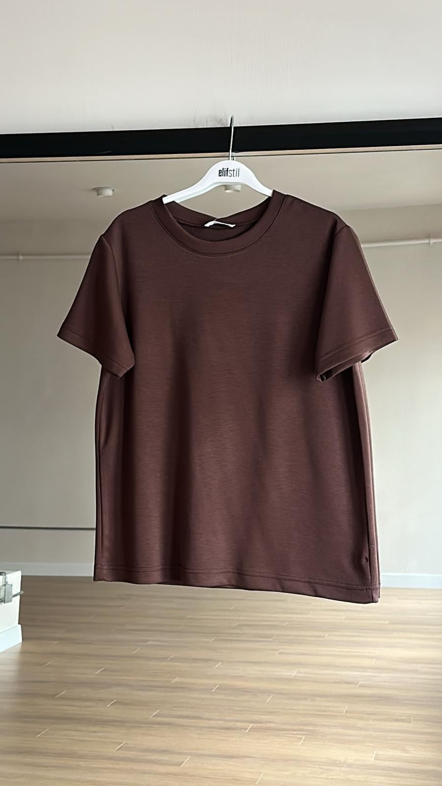 Oys Basıc Tshirt Kahve 