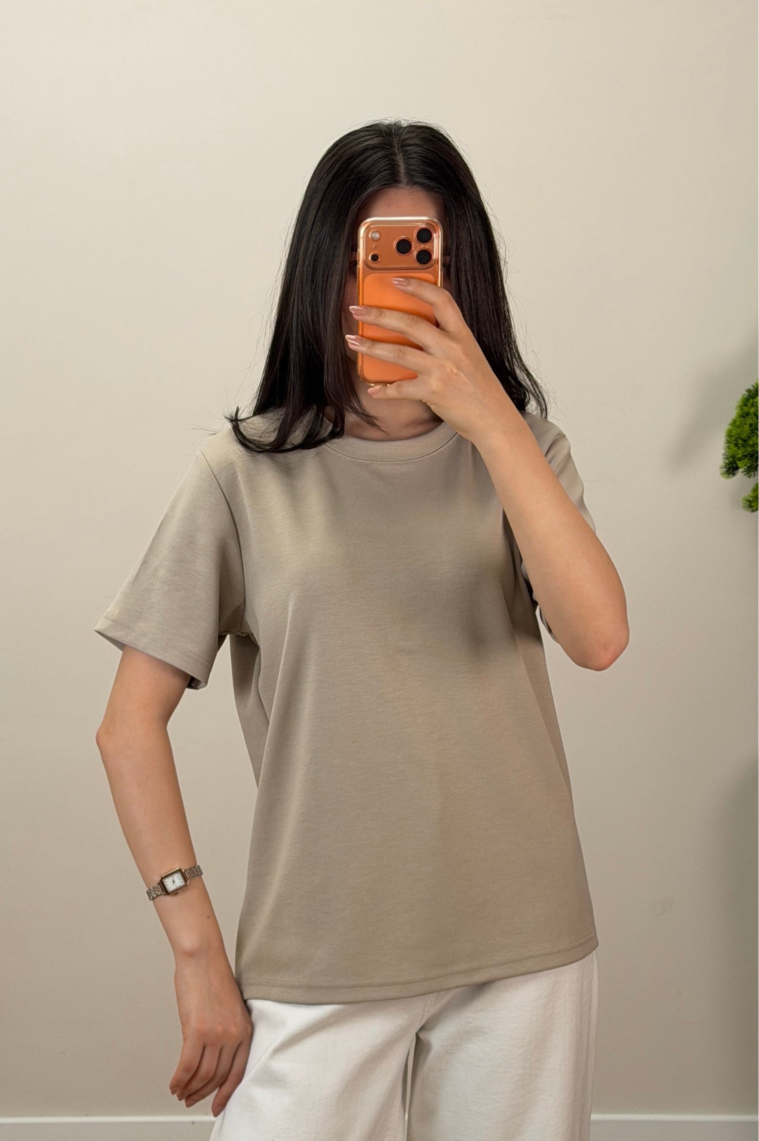 Oys Basıc Tshirt Vizon 