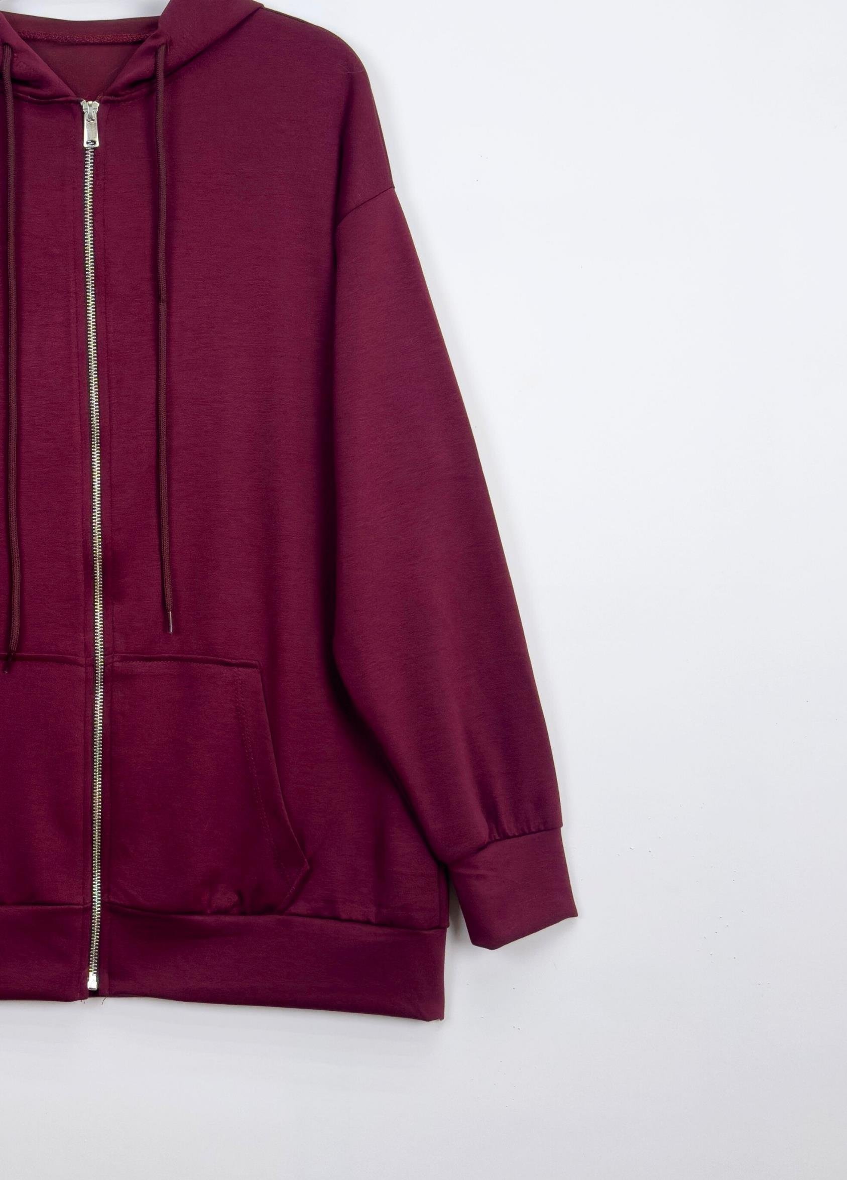 Oys Kapşonlu Sweatshirt Bordo 