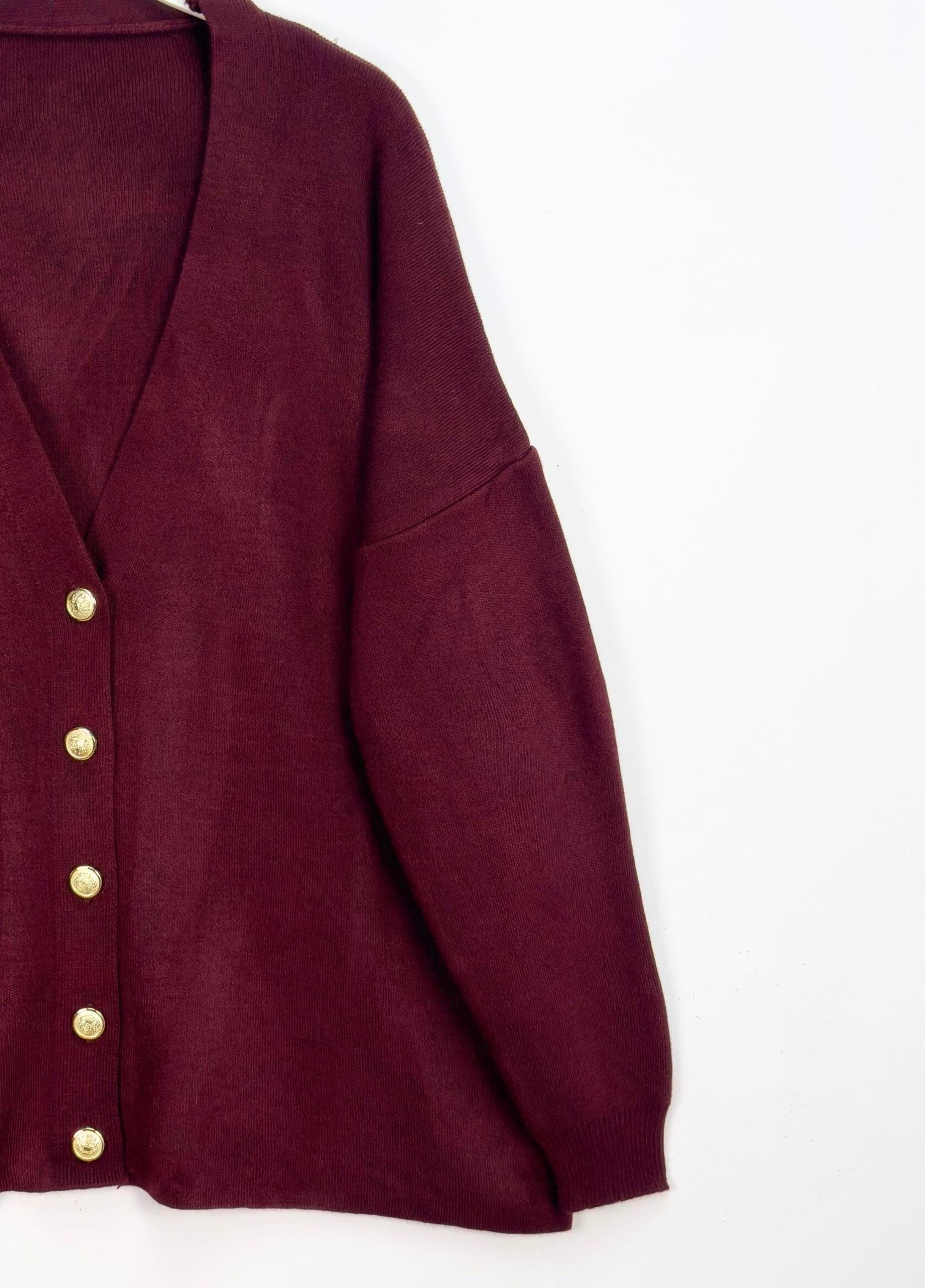 Pera Basic Hırka Bordo