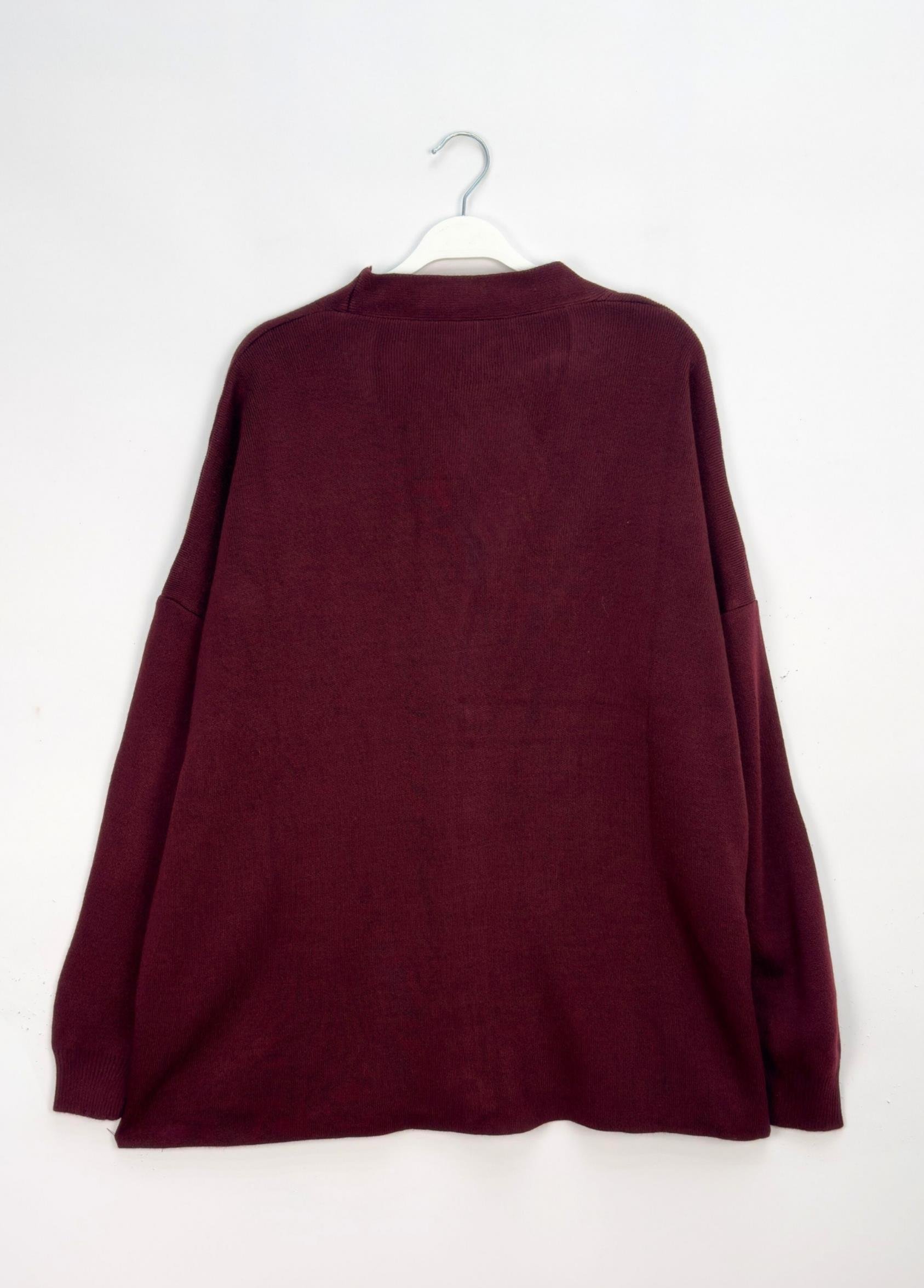 Pera Basic Hırka Bordo