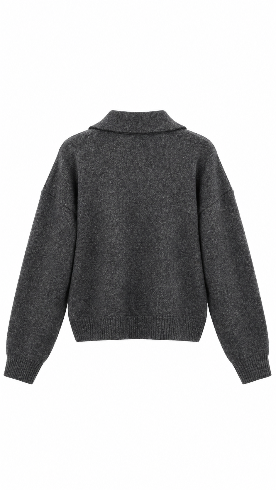 Polo Yaka Cepli Hırka Füme 