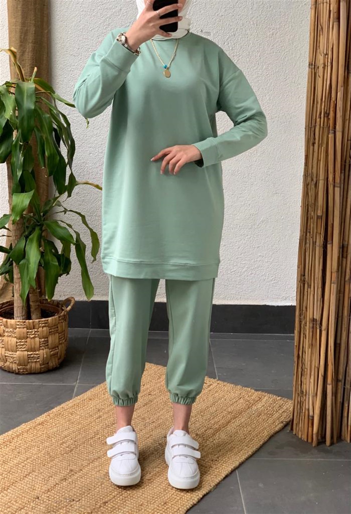 Sweat Takım Mint Yeşili