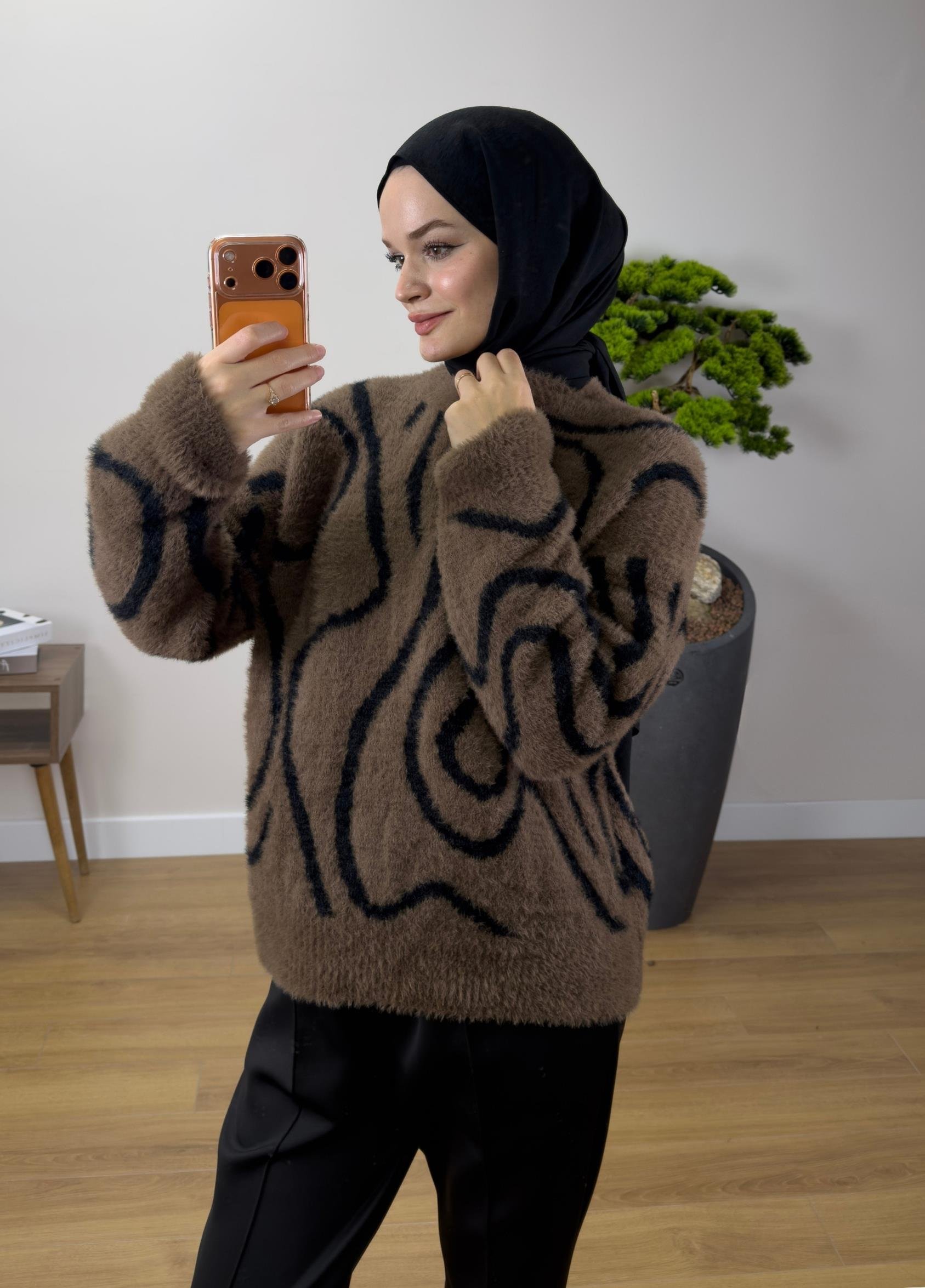 Talya Yumoş Kazak Kahve 