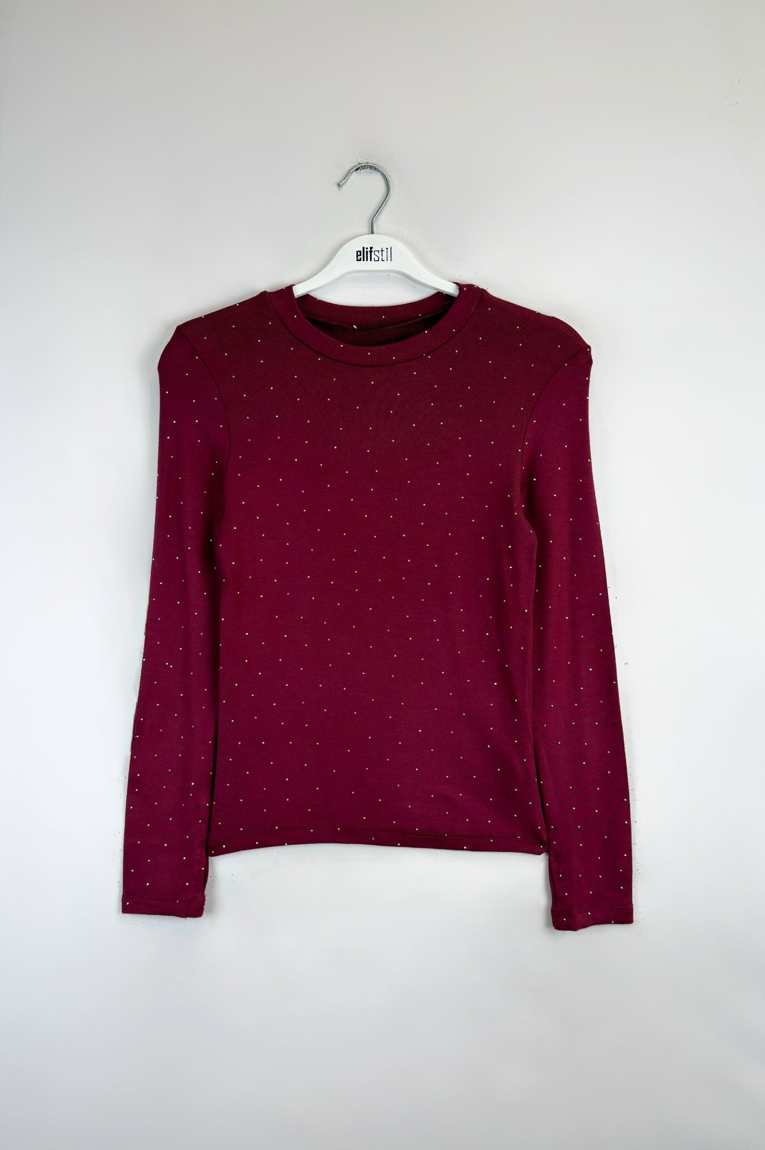 Taşlı Body Bordo 