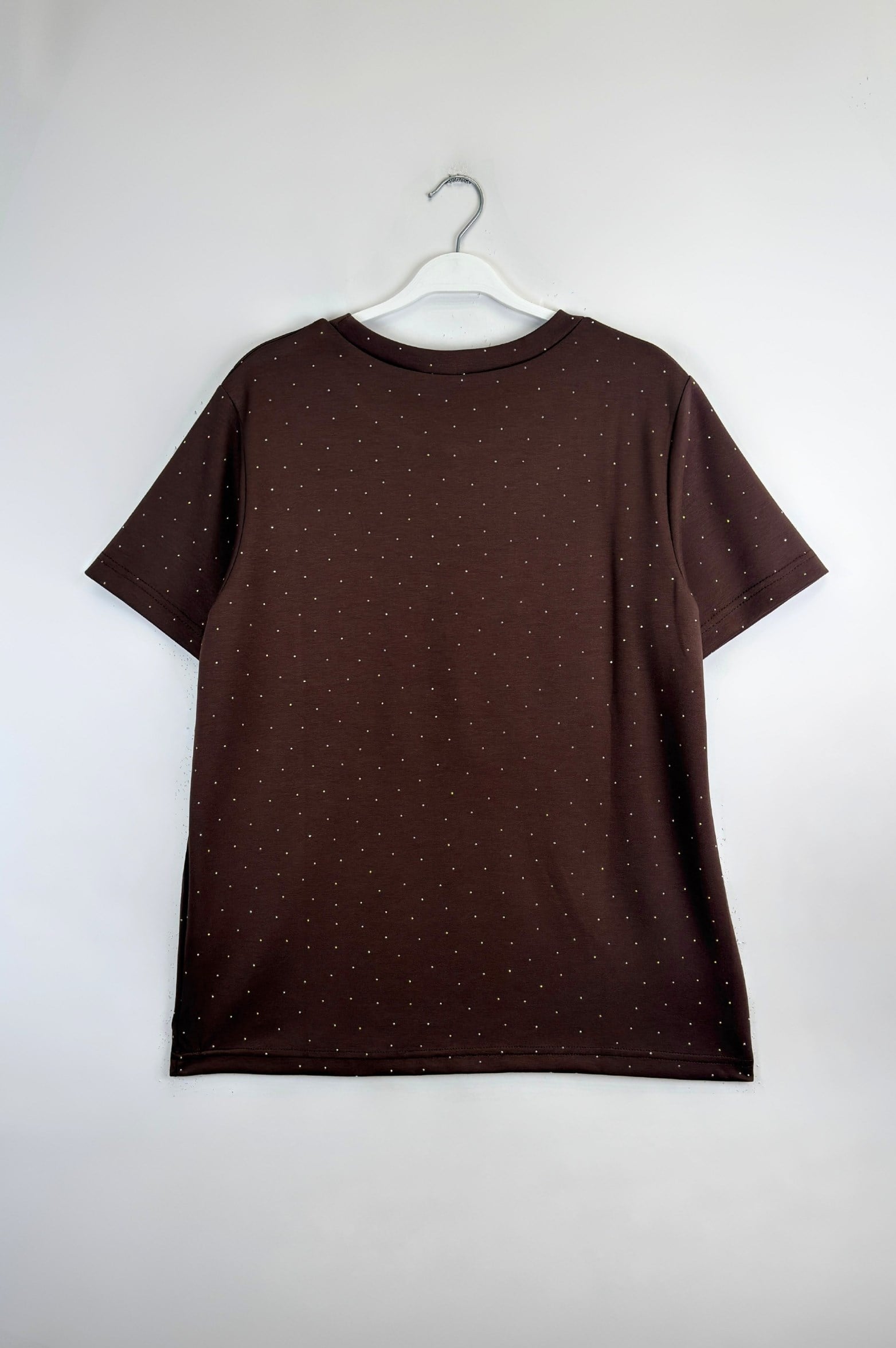 Taşlı Tshirt Kahve 
