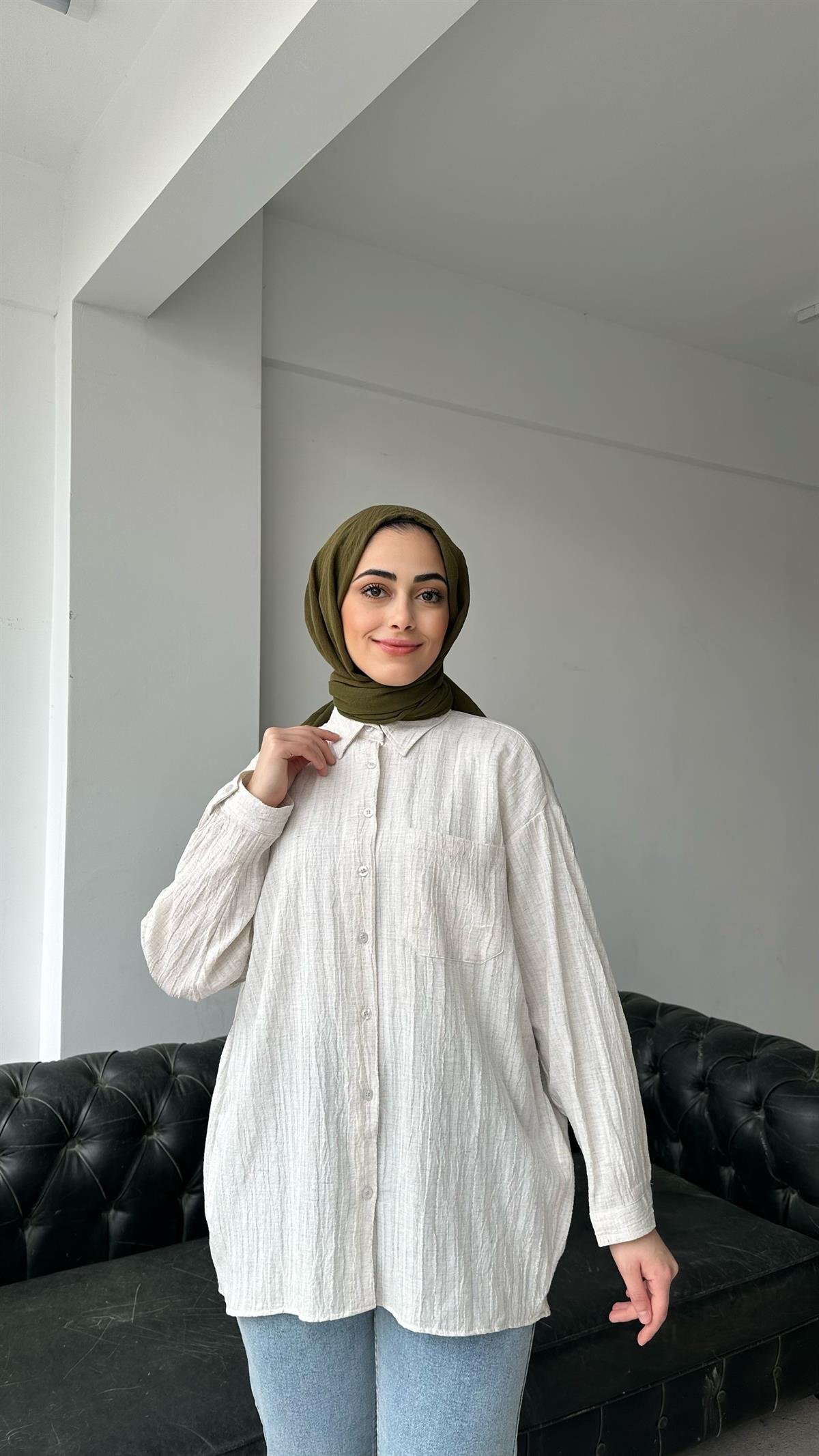 Tek Cep Gömlek Taş