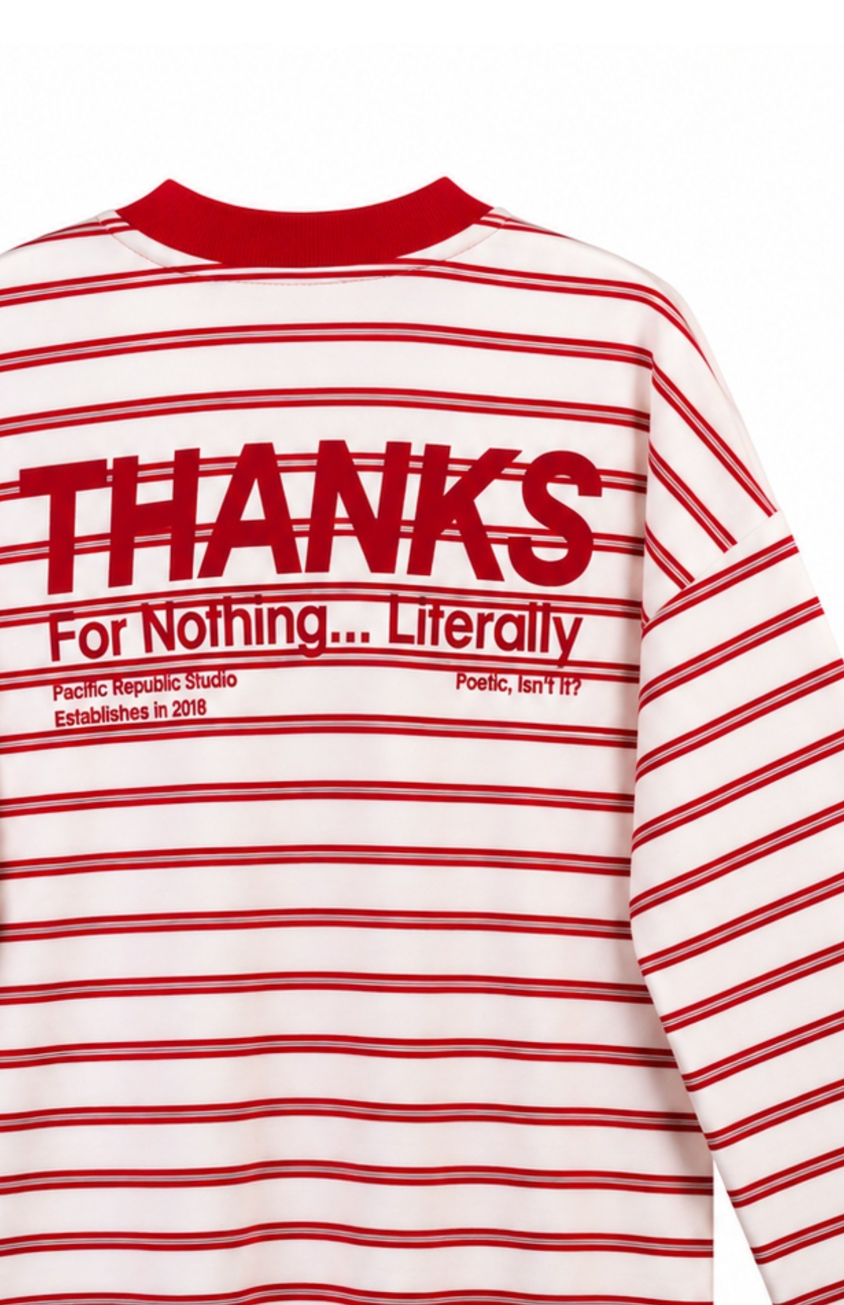 Thanks Baskılı  Sweat Kırmızı
