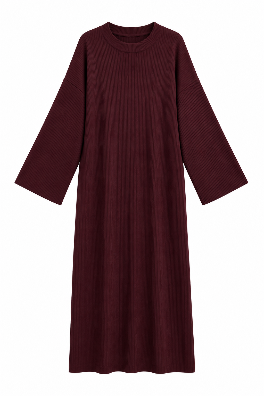 Triko Elbise Bordo 