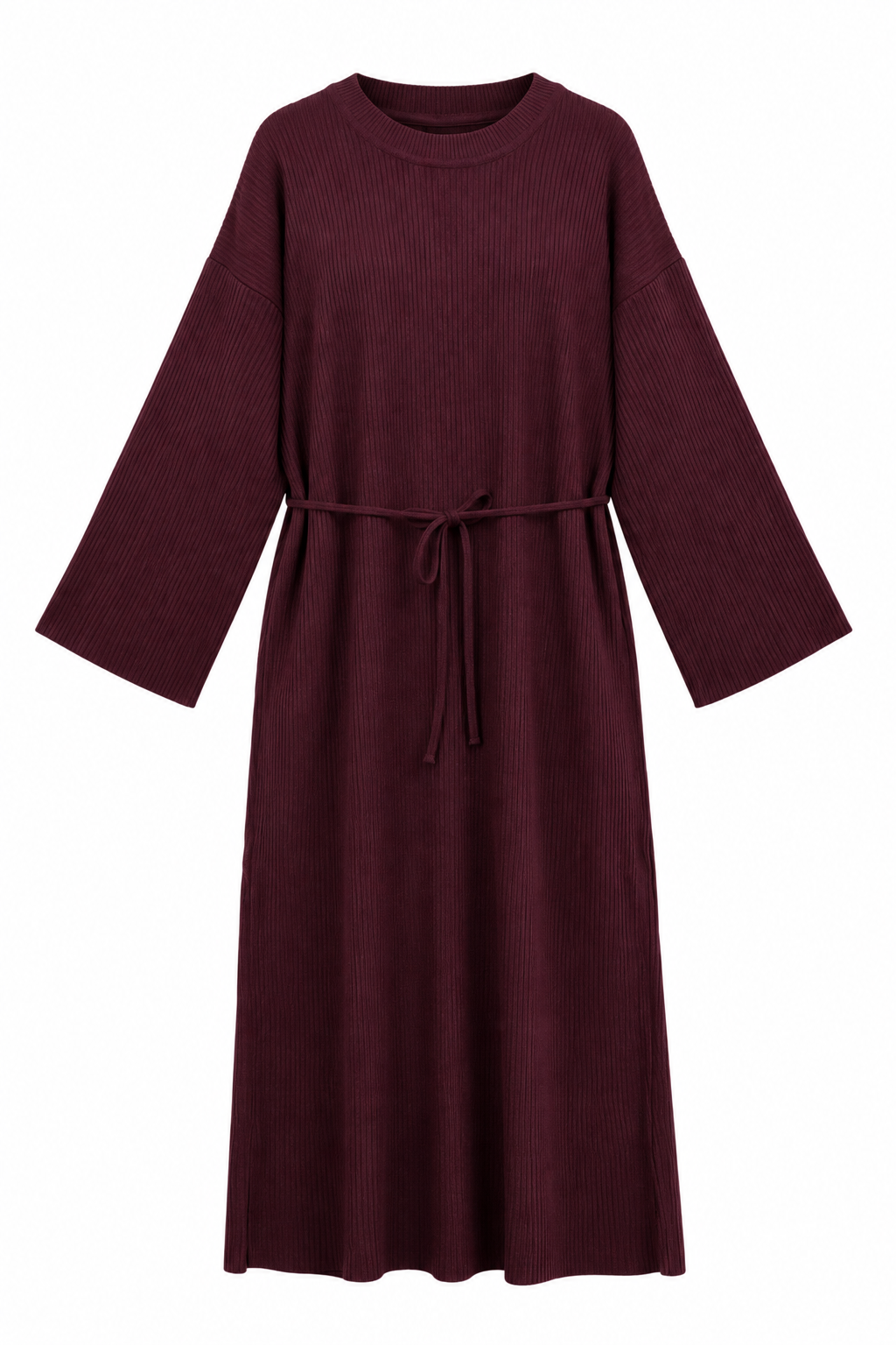 Triko Elbise Bordo 