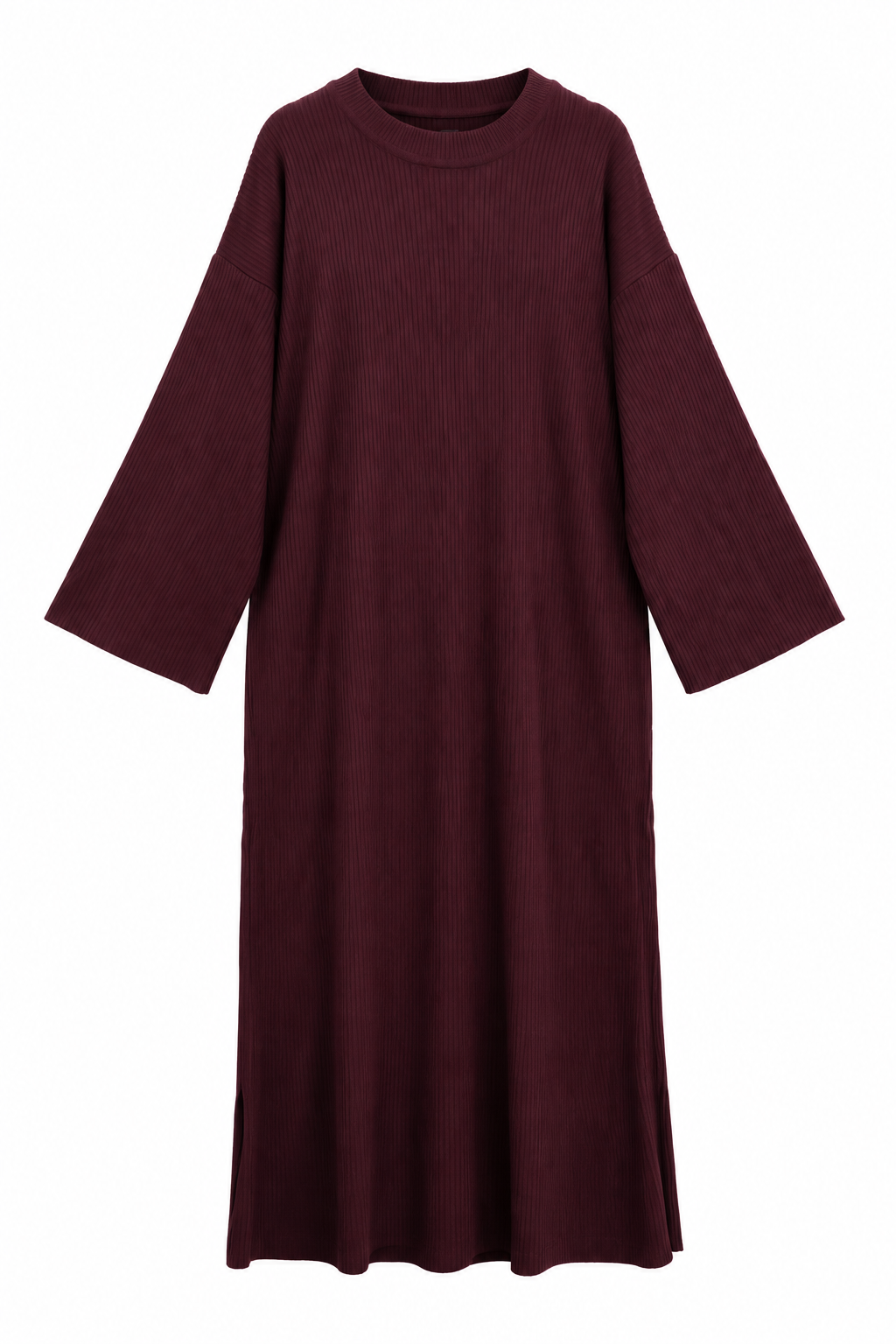Triko Elbise Bordo 