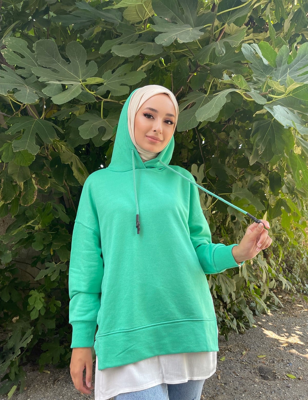 Tshirtlü Sweat Neon Yeşili