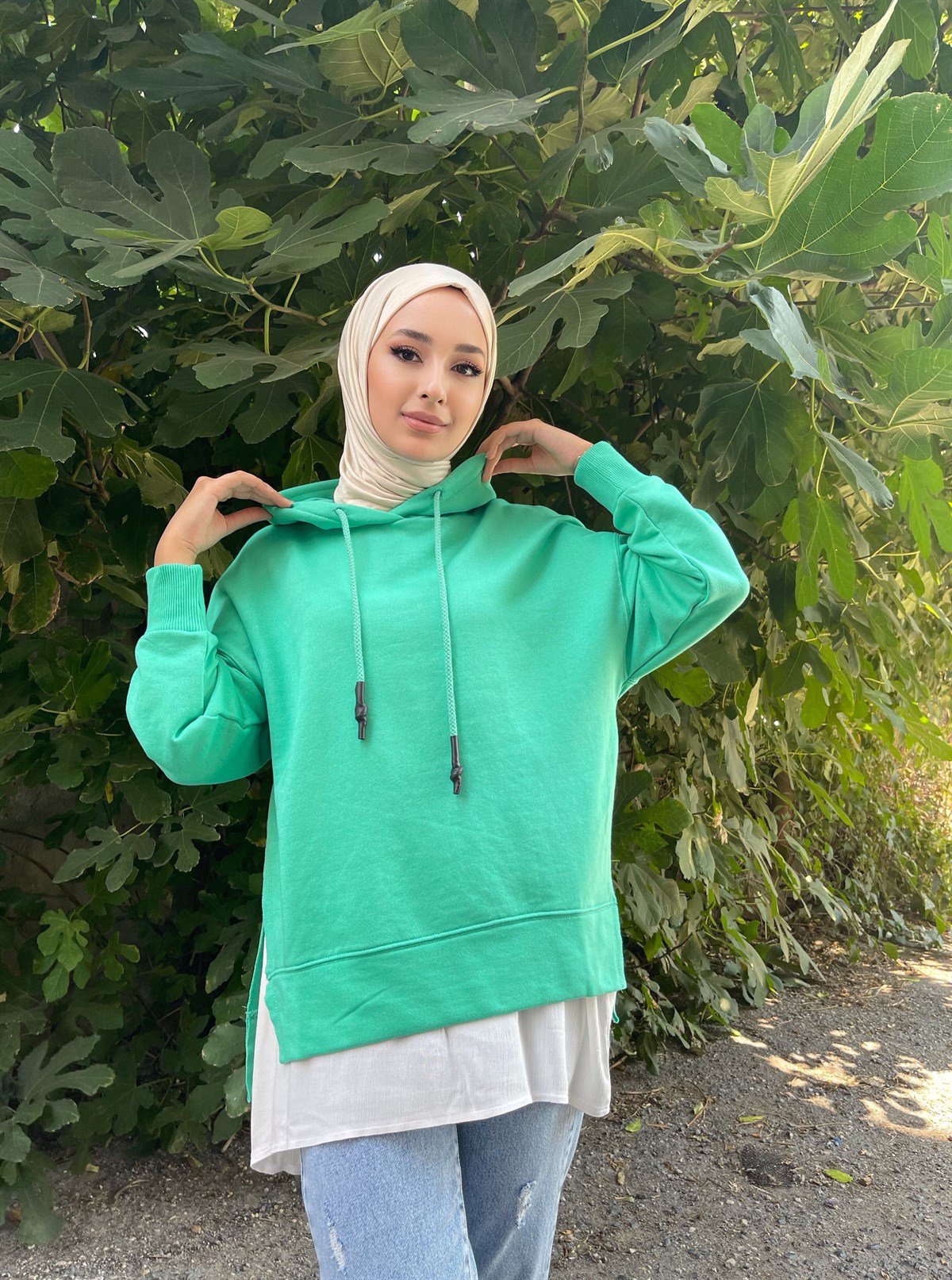 Tshirtlü Sweat Neon Yeşili