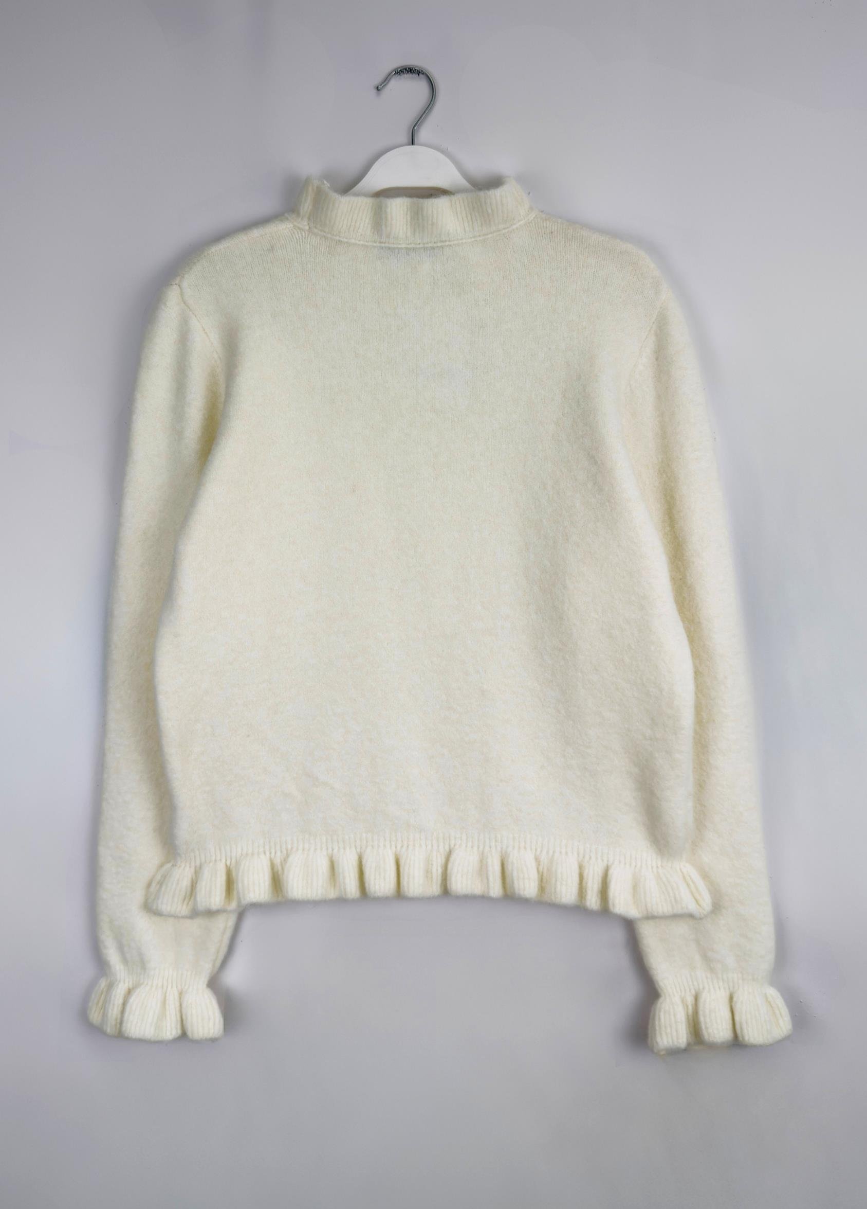 Vena Fırfırlı Kazak Ekru 