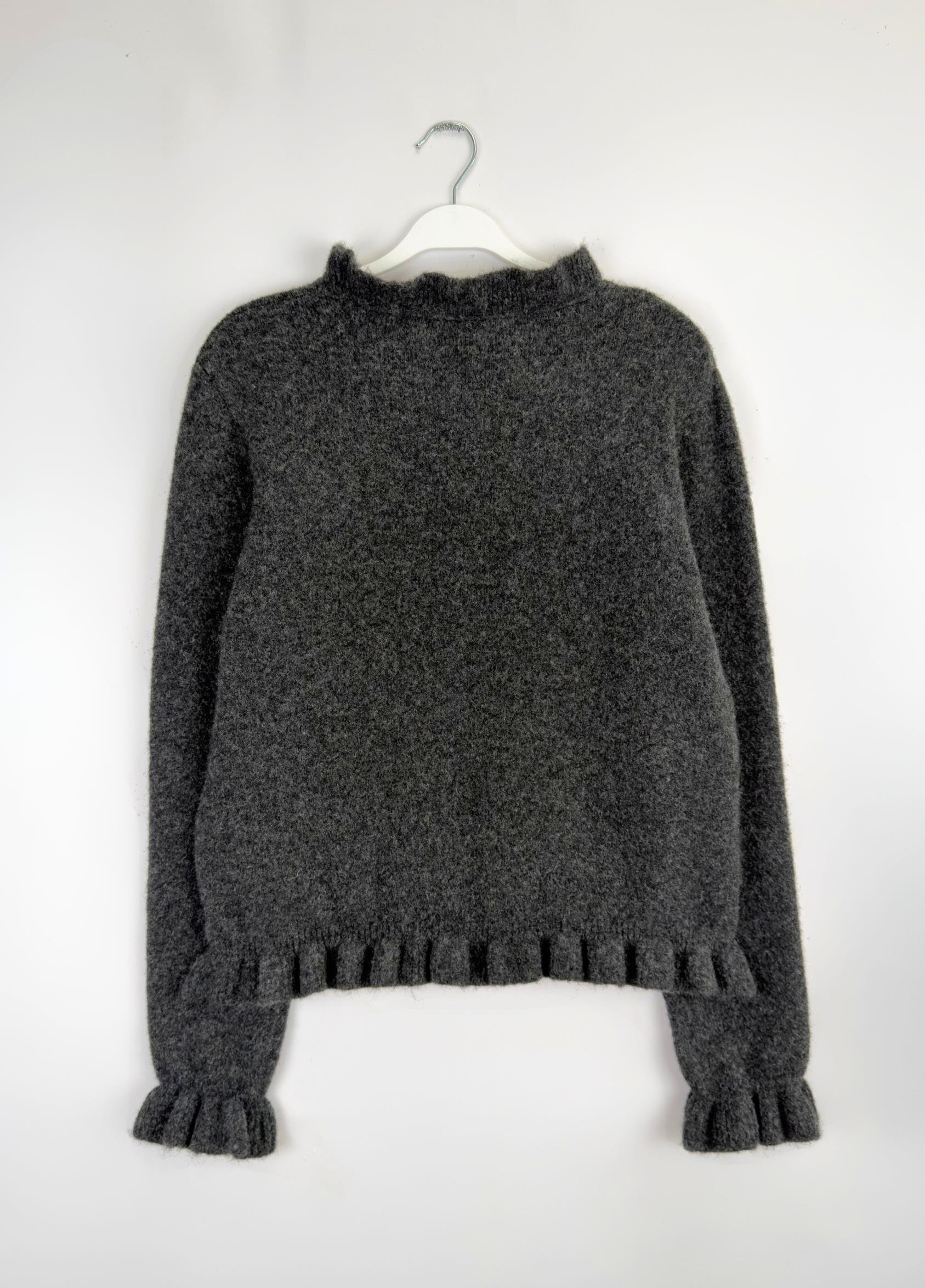 Vena Fırfırlı Kazak Füme 