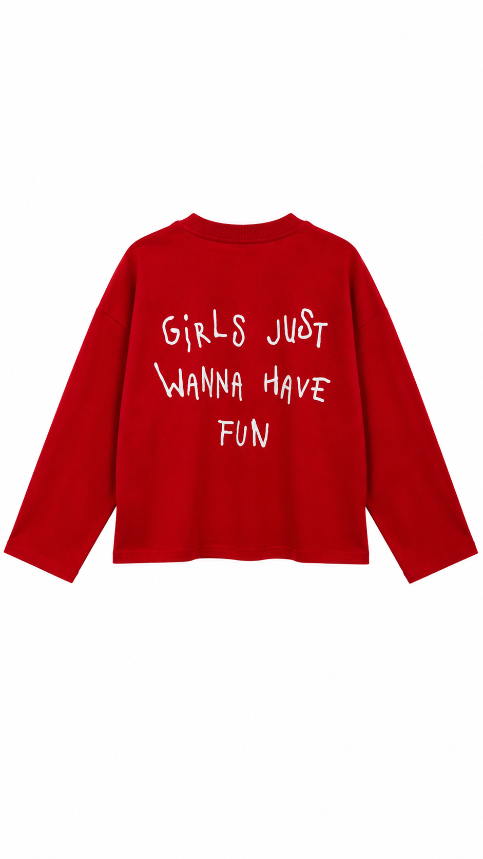 Yazılı Sweat Kırmızı