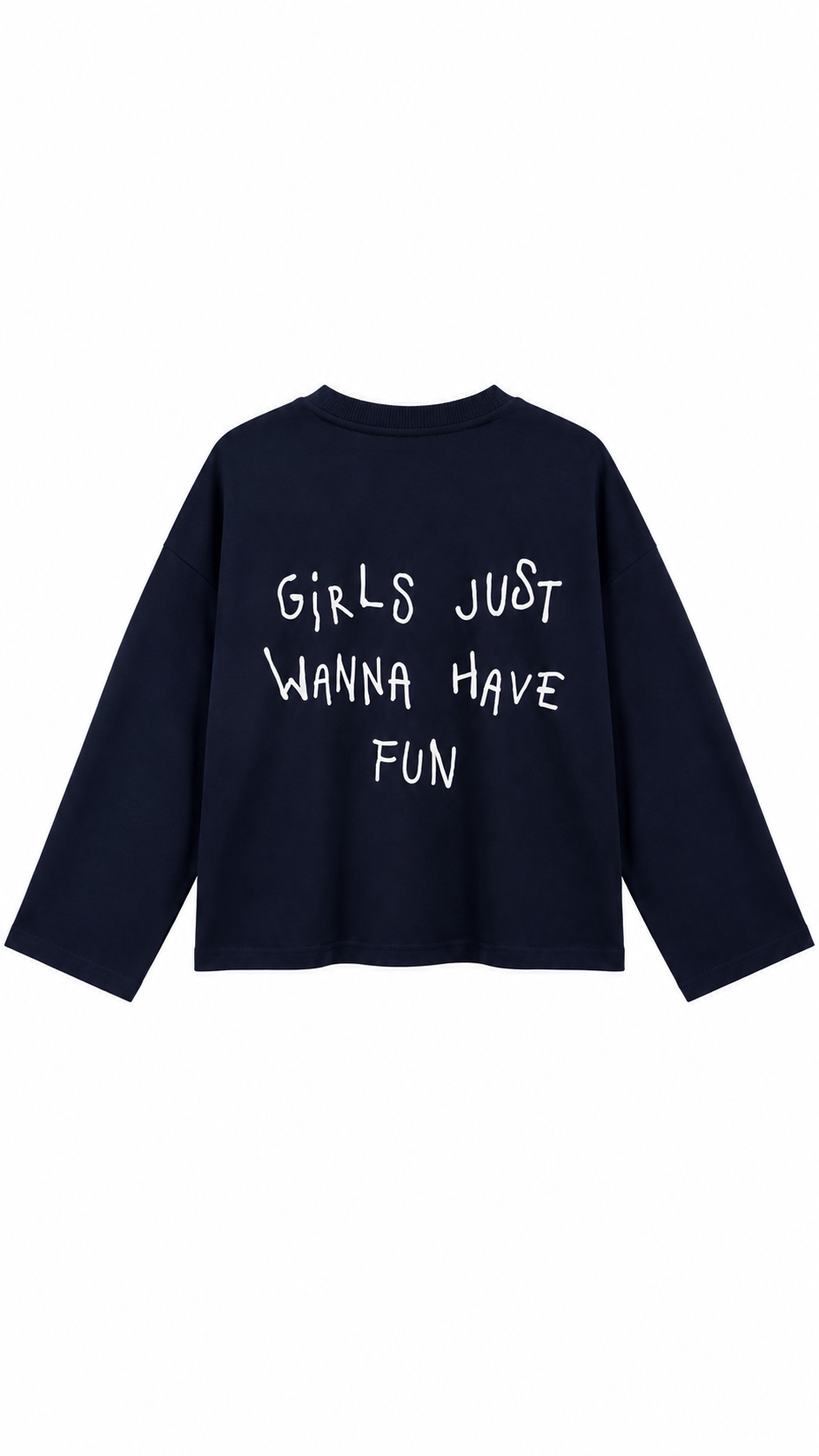 Yazılı Sweat Lacivert