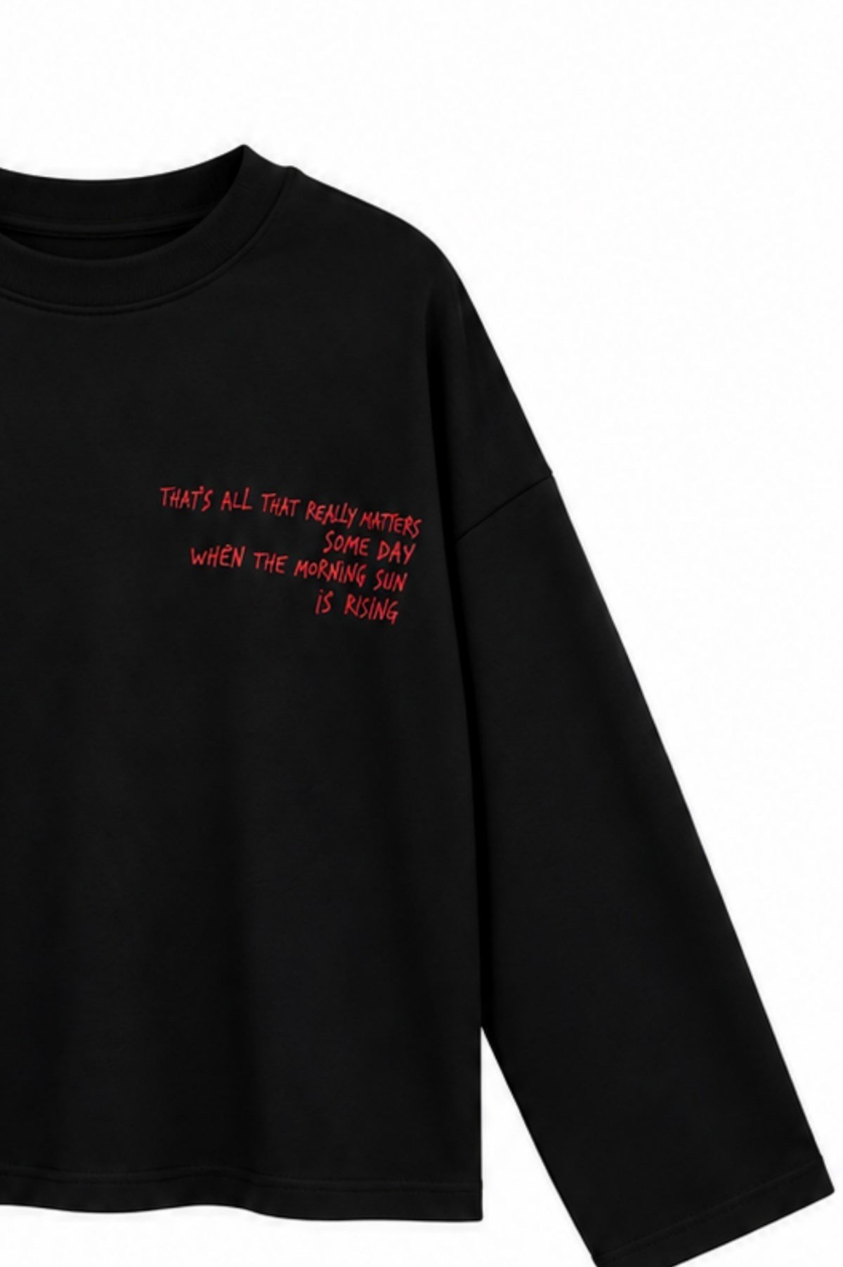 Yazılı Sweat Siyah