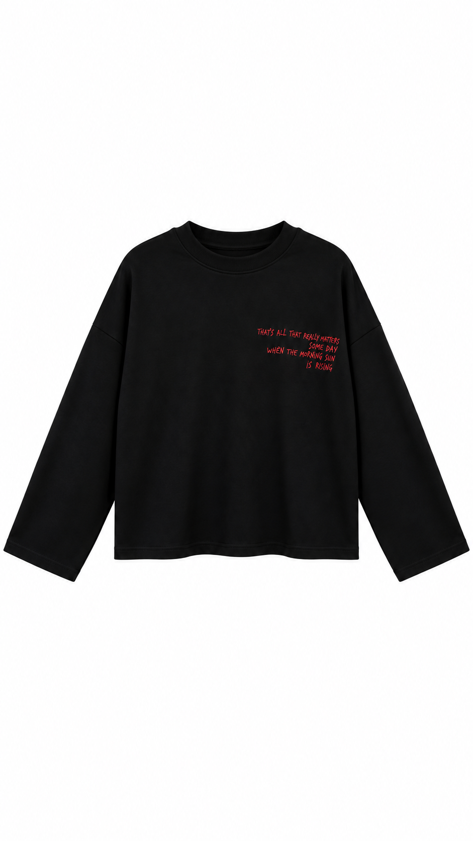 Yazılı Sweat Siyah