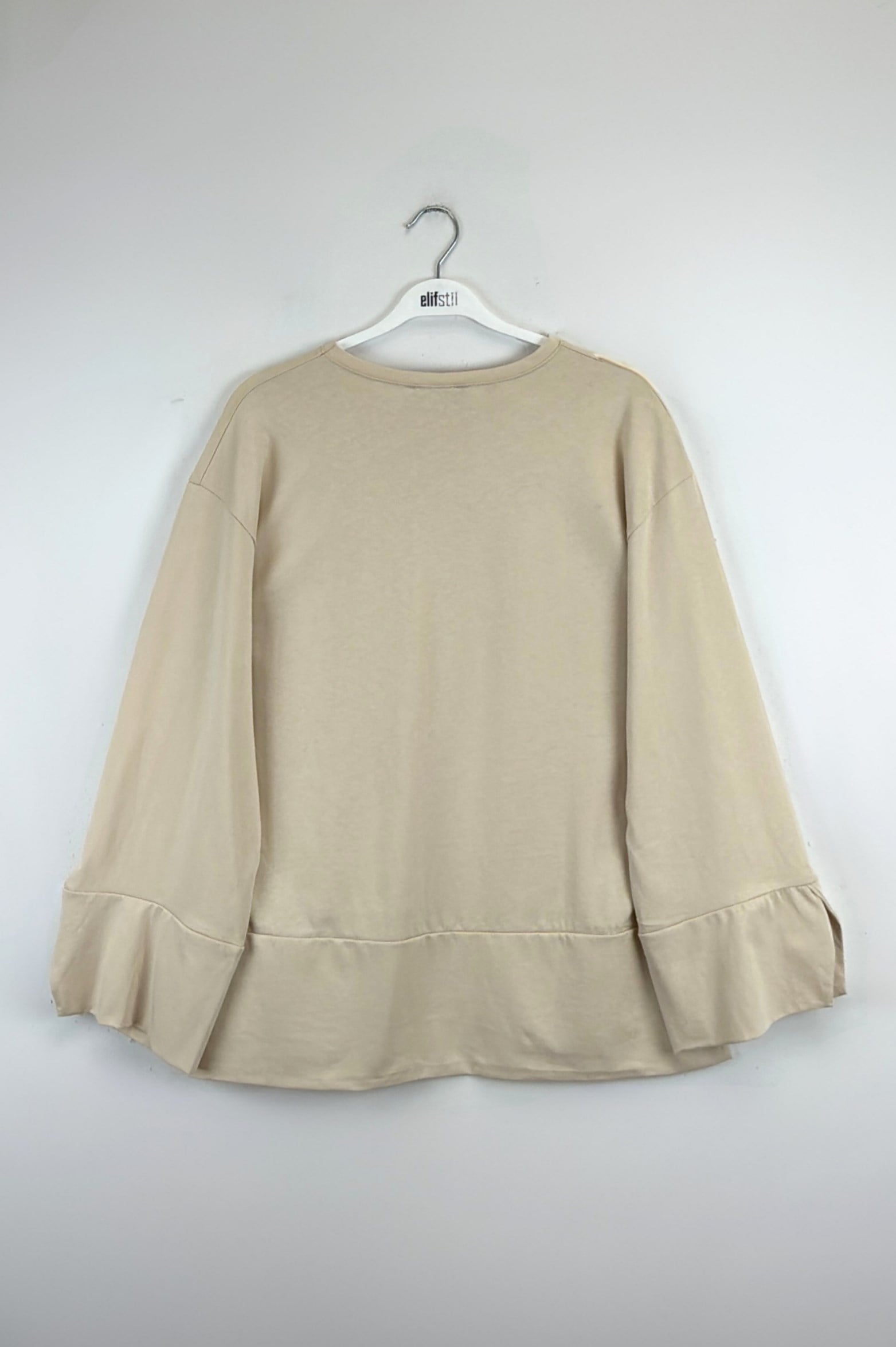 Yırtmaçlı Sweat Bej 