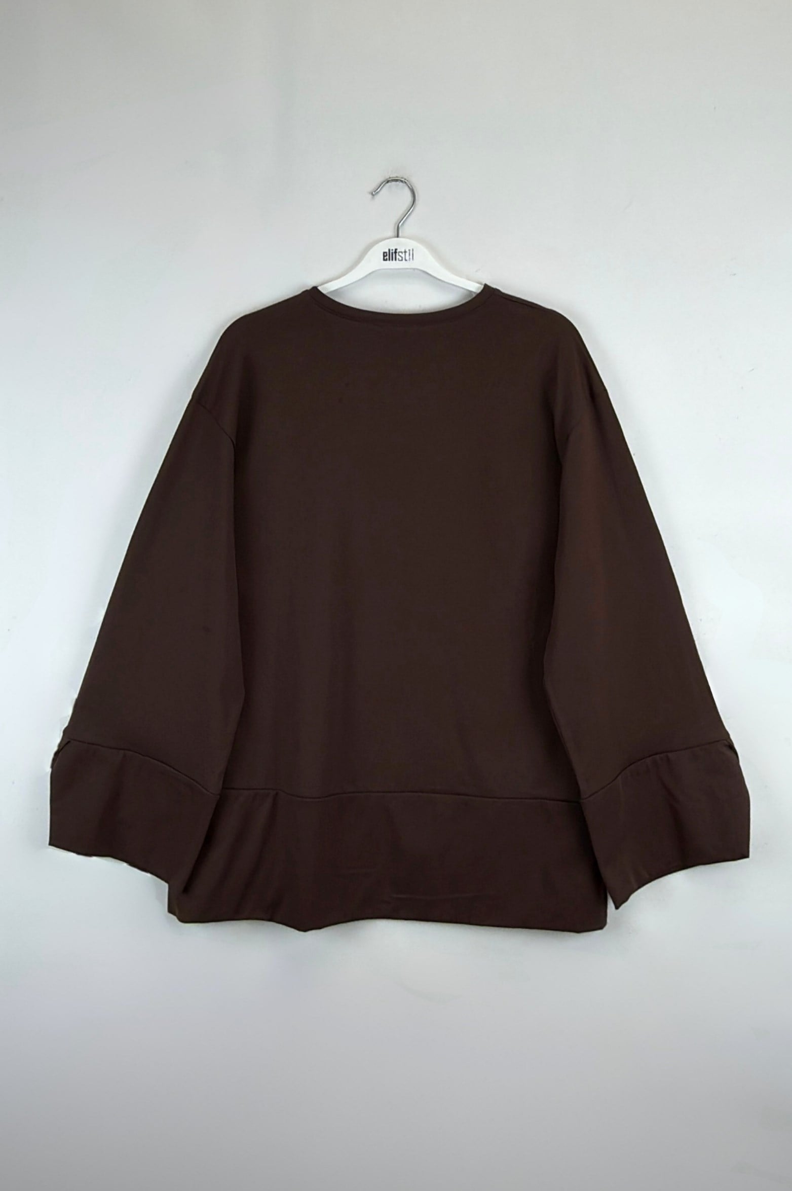 Yırtmaçlı Sweat Kahve 
