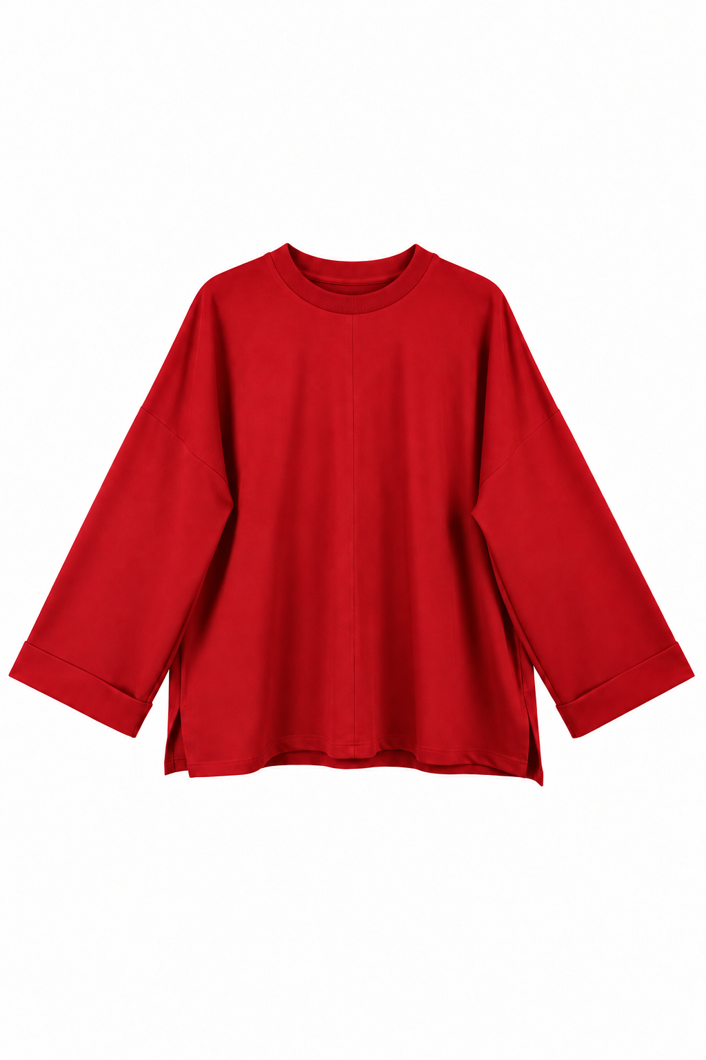 Yırtmaçlı Sweat Kırmızı