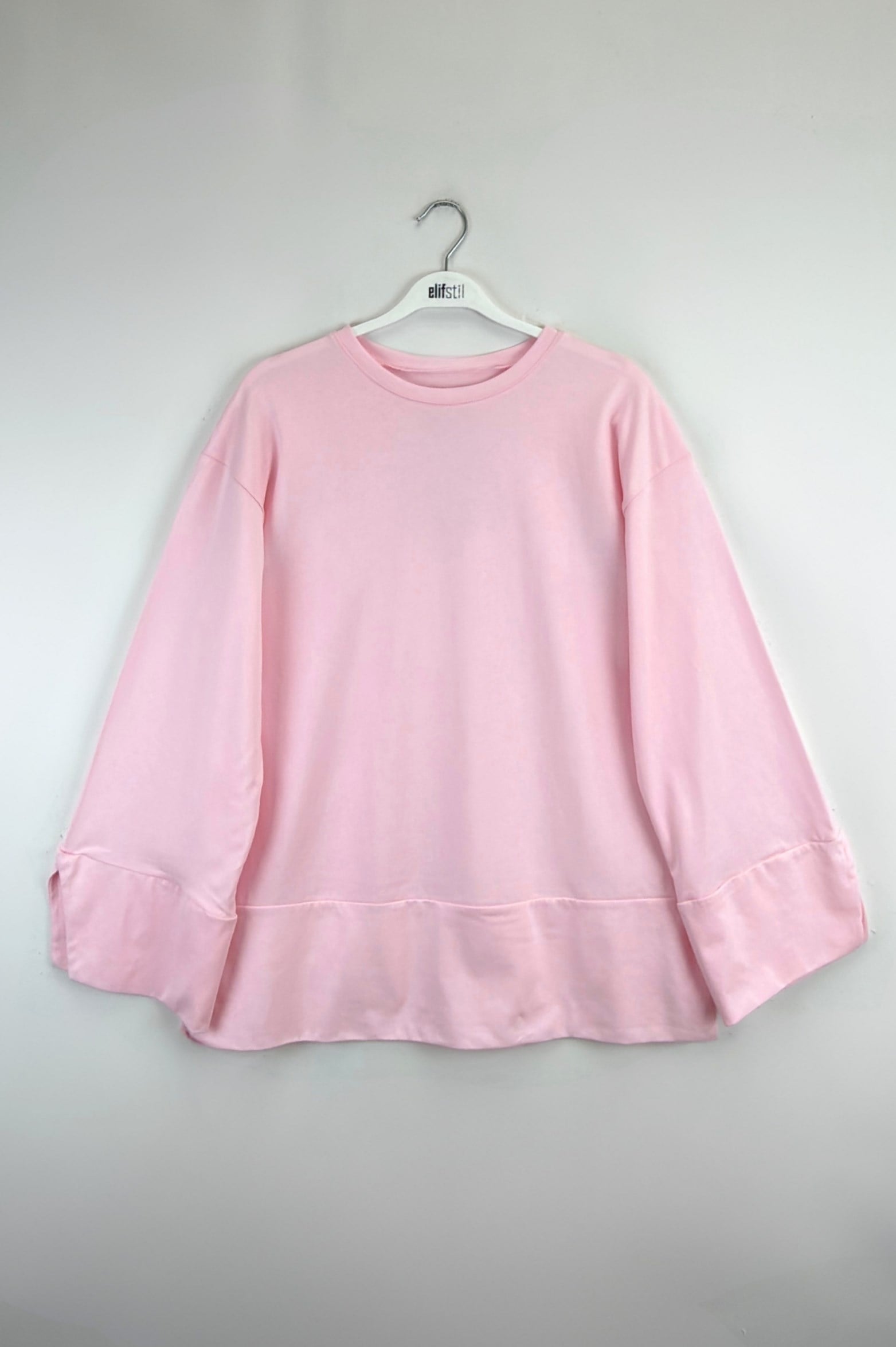 Yırtmaçlı Sweat Pembe 