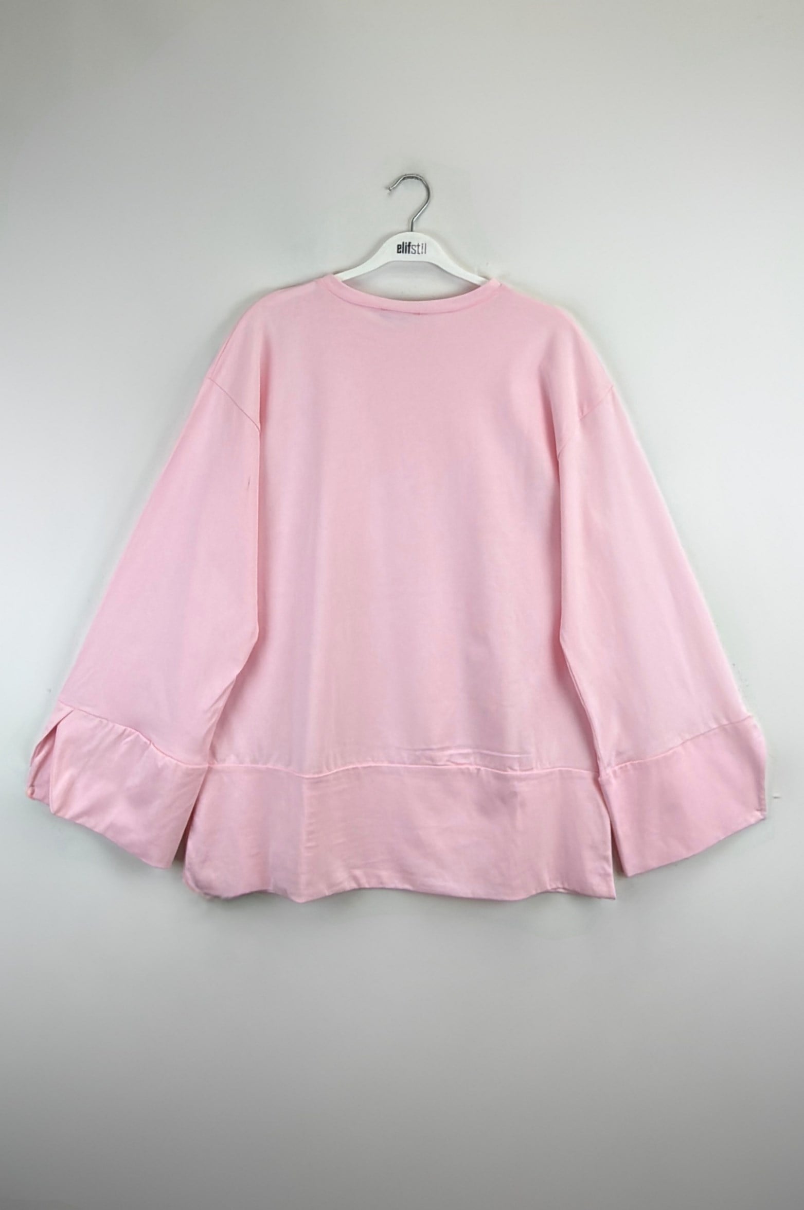 Yırtmaçlı Sweat Pembe 