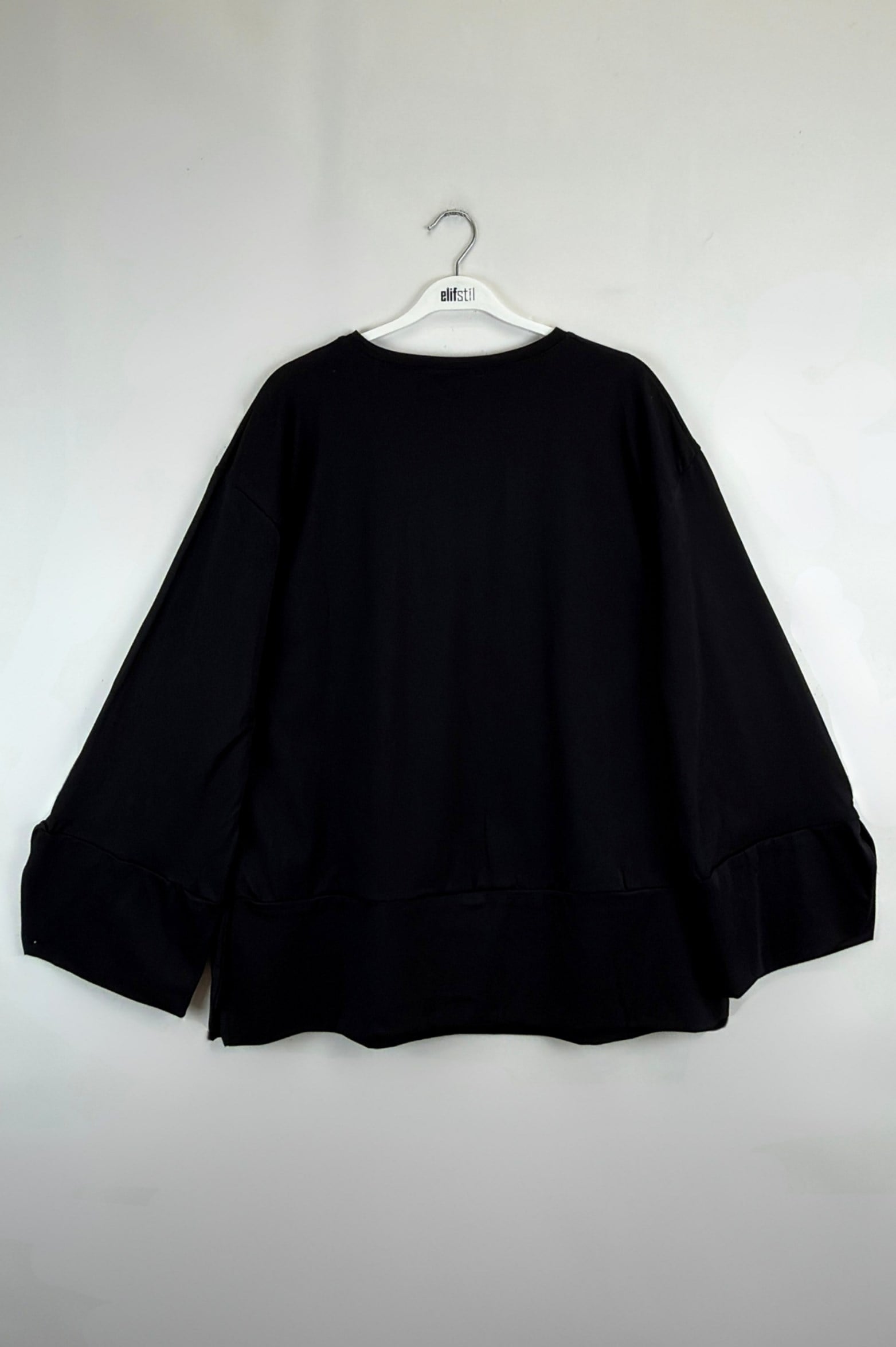 Yırtmaçlı Sweat Siyah 