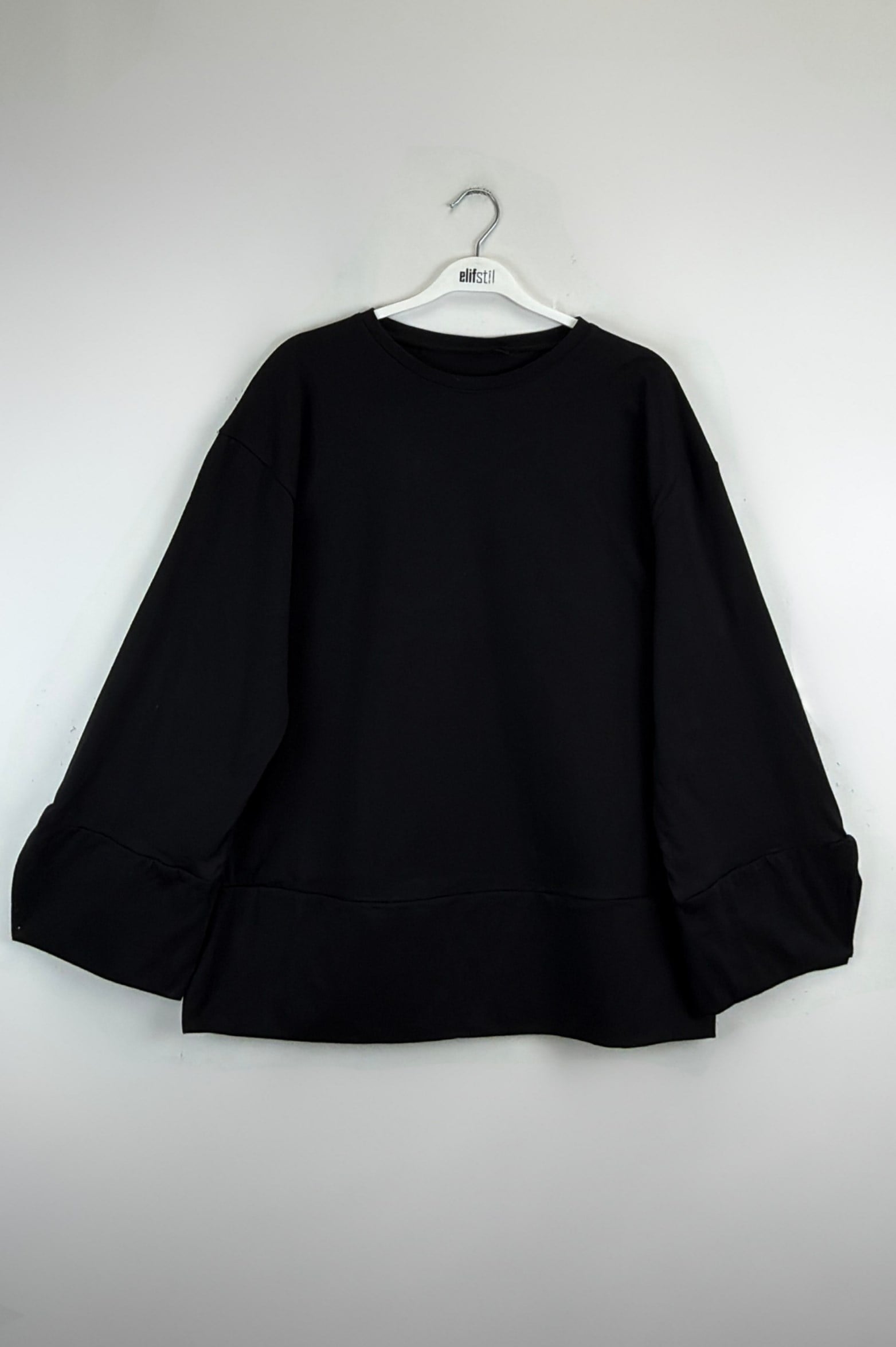 Yırtmaçlı Sweat Siyah 