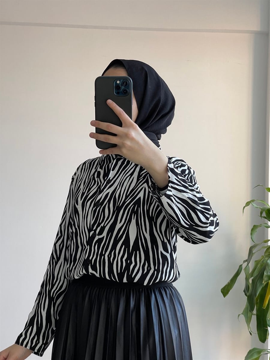 Zebra Desen Gömlek 