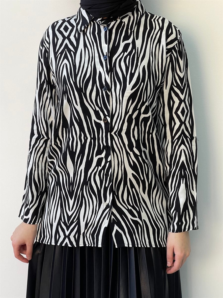 Zebra Desen Gömlek 