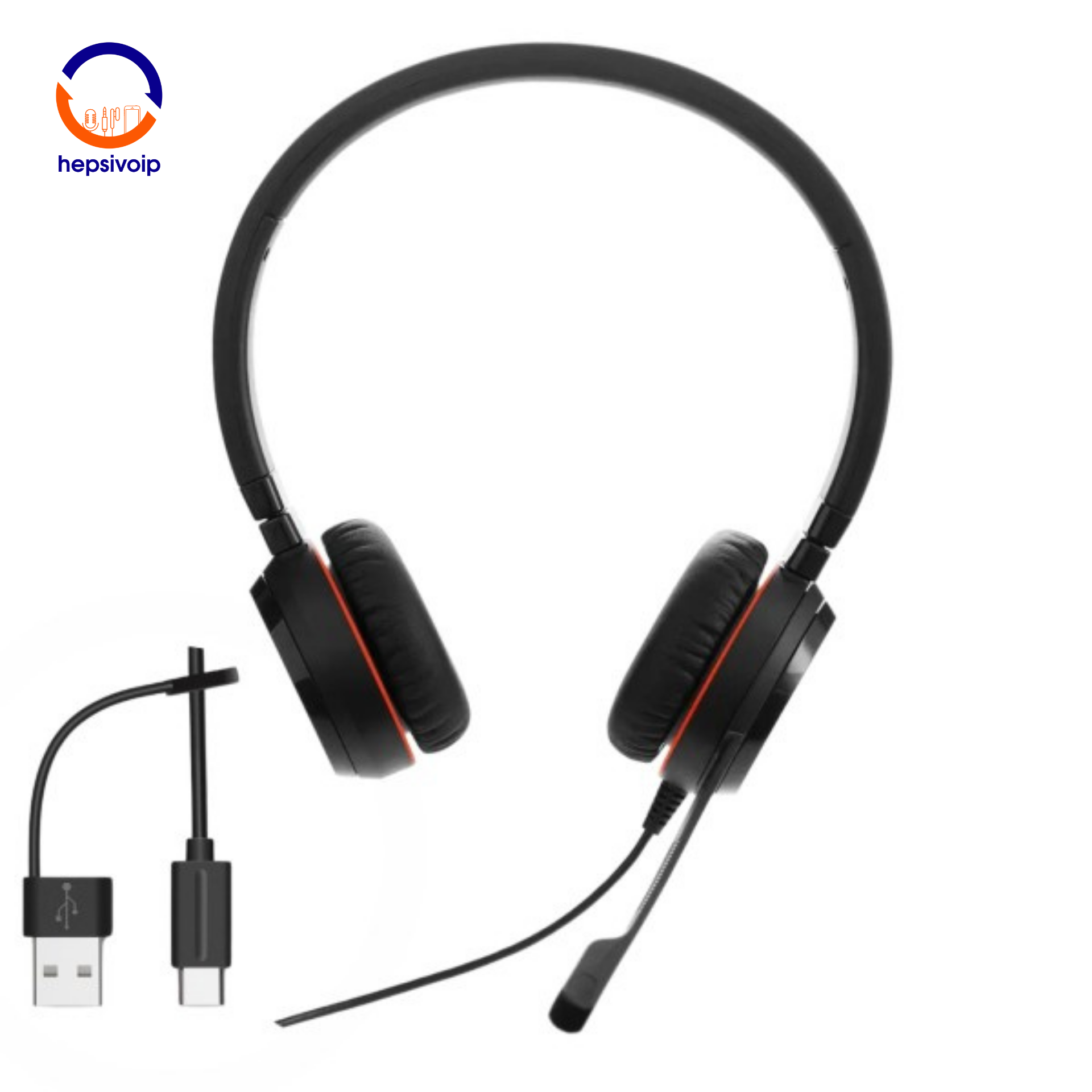 Jabra Evolve 30 II Duo NS USB‑C/A Kulak Üstü Kulaklık