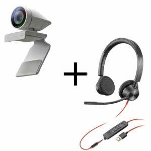 Poly - Studio P5 Webcam with Blackwire 3325 Headset Kit (Plantronics + Polycom)