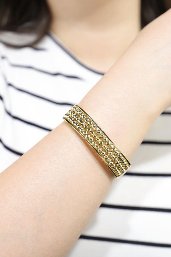 Boncuklu Gold Kelepçe
