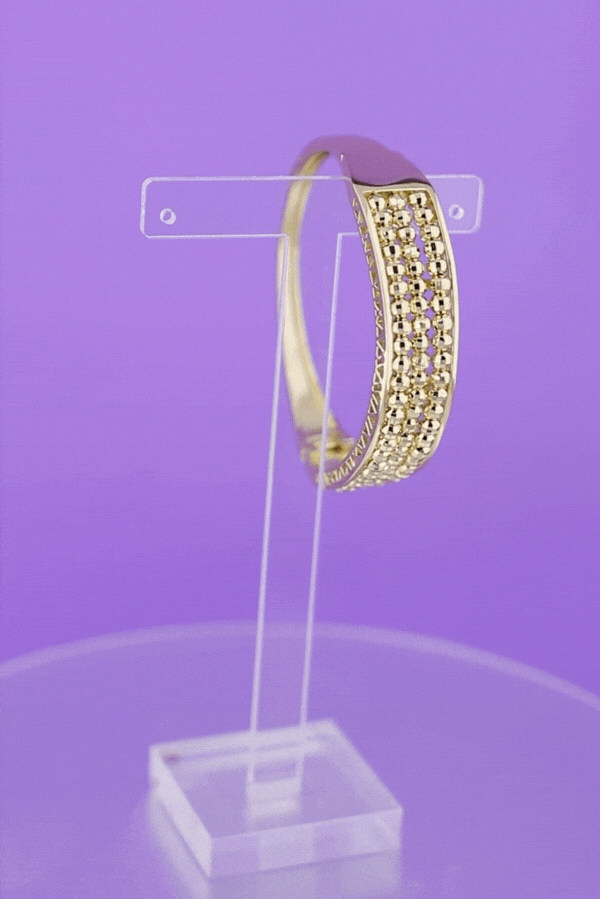 Boncuklu Gold Kelepçe