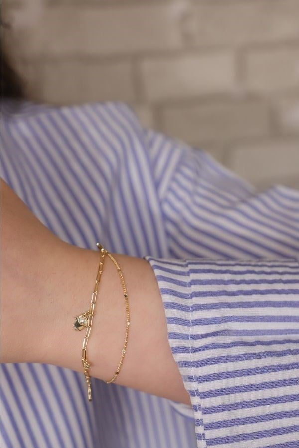 Gold Detay El Modelli Trend Seri Bileklik