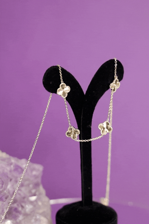 Gold Renk Küçük Yonca Model Kolye