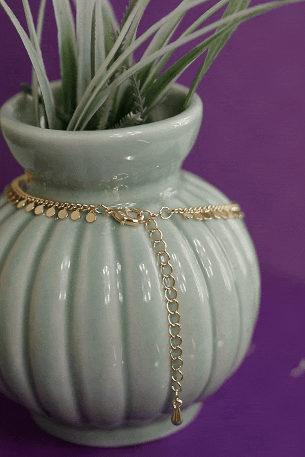 Gold Renk Sık Daire Model Trend Seri Bileklik