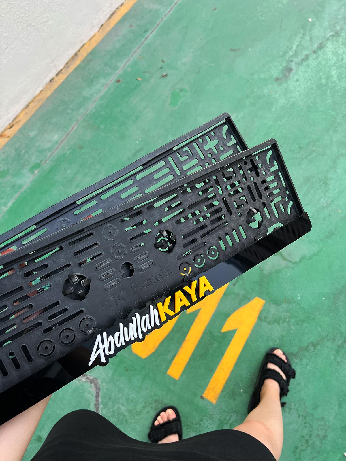 3D İsimli Tasarım Takmatik PlakalıkPlakalık
