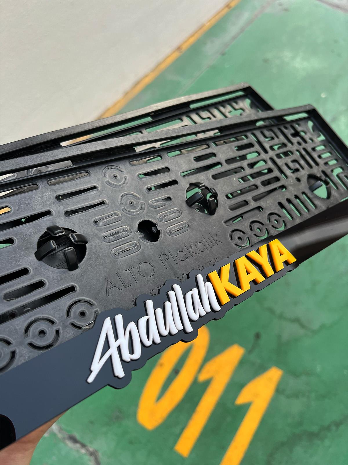 3D İsimli Tasarım Takmatik PlakalıkPlakalık