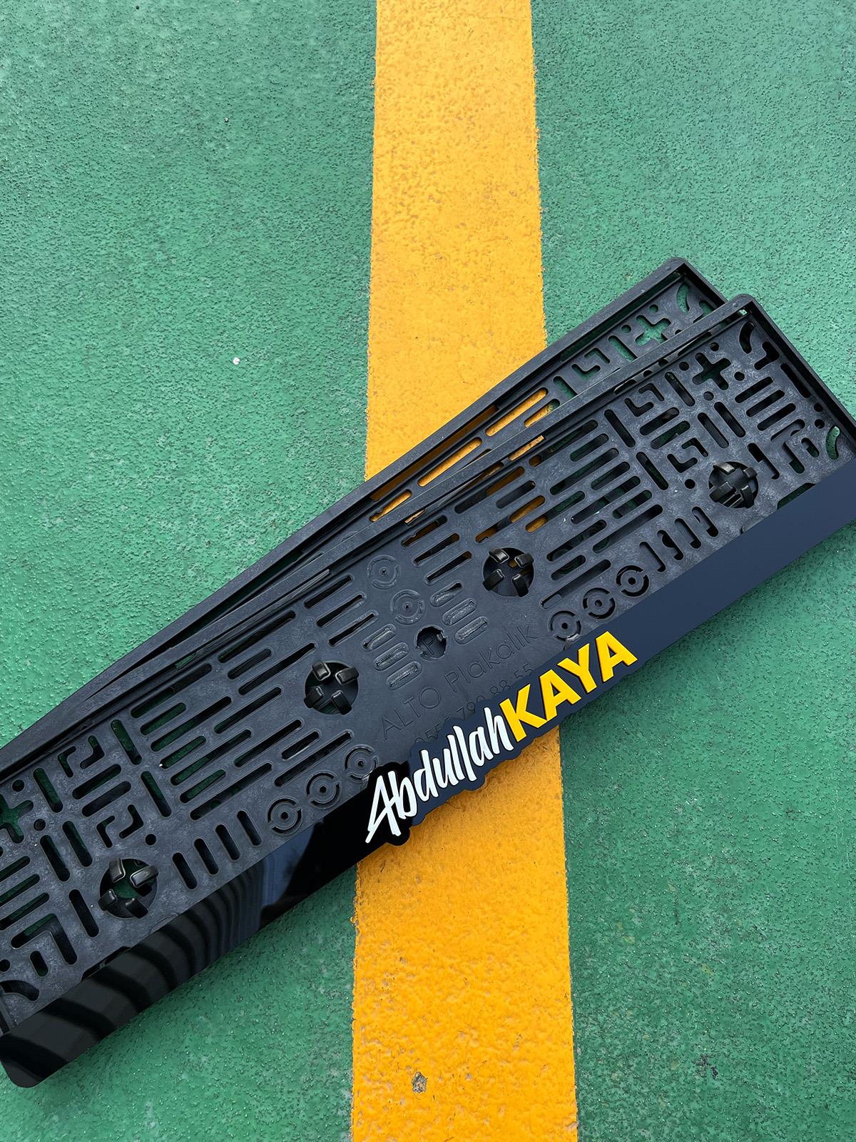 3D İsimli Tasarım Takmatik PlakalıkPlakalık