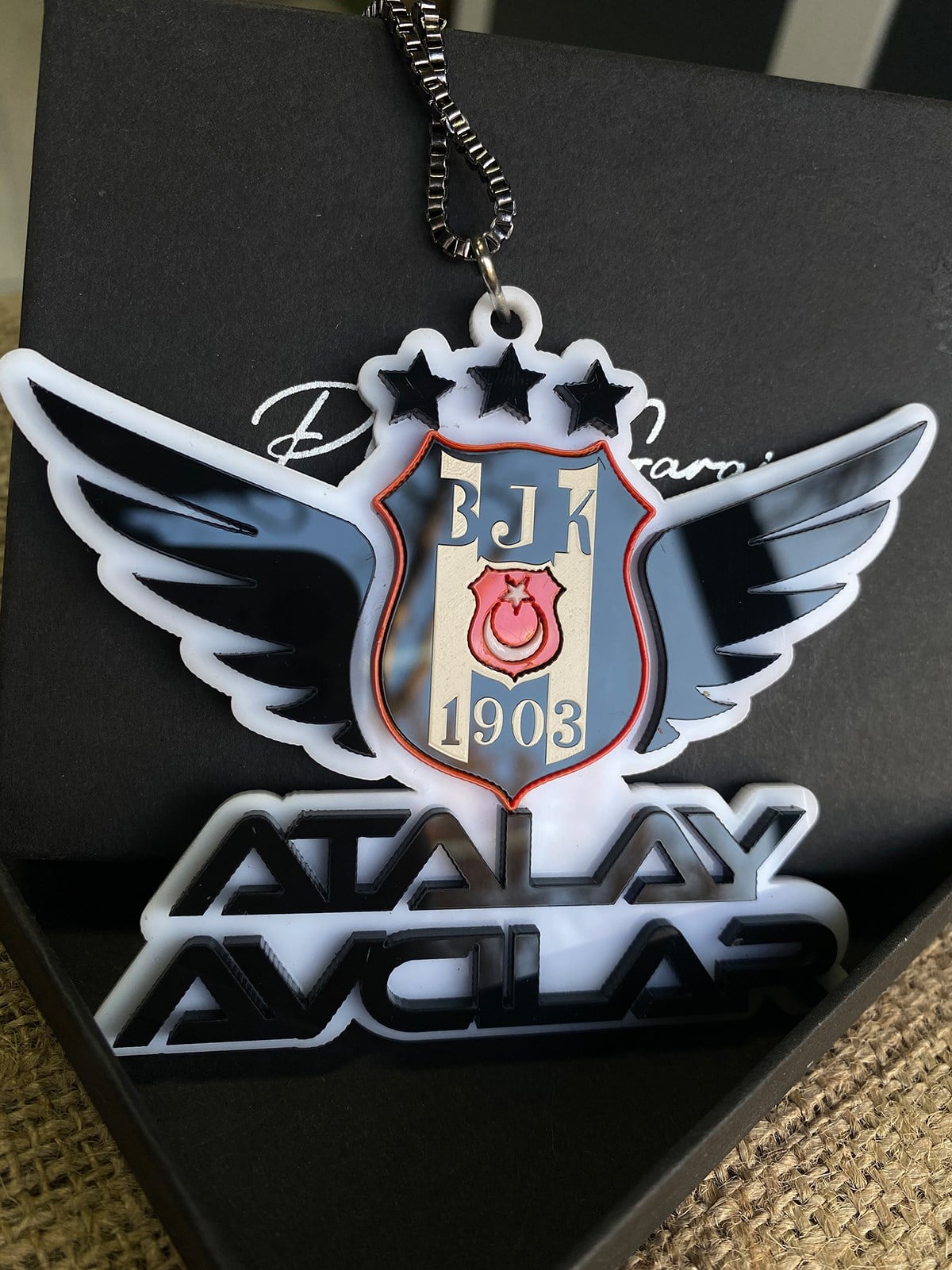 Beşiktaş Takım Armalı 3D Ayna SüsüAyna Süsü