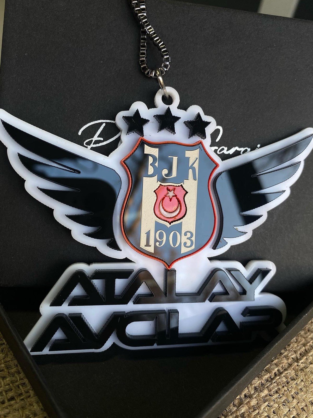 Beşiktaş Takım Armalı 3D Ayna SüsüAyna Süsü